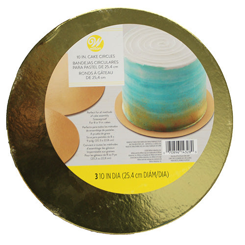 WILTON CAKE CIRCLES GOLD 10IN 3CT