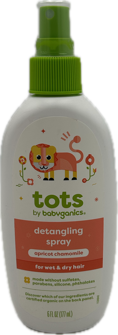 BABYGANICS TOTS TANGLE TAMER SPRAY APRICOT CHAMOMILE 6oz US