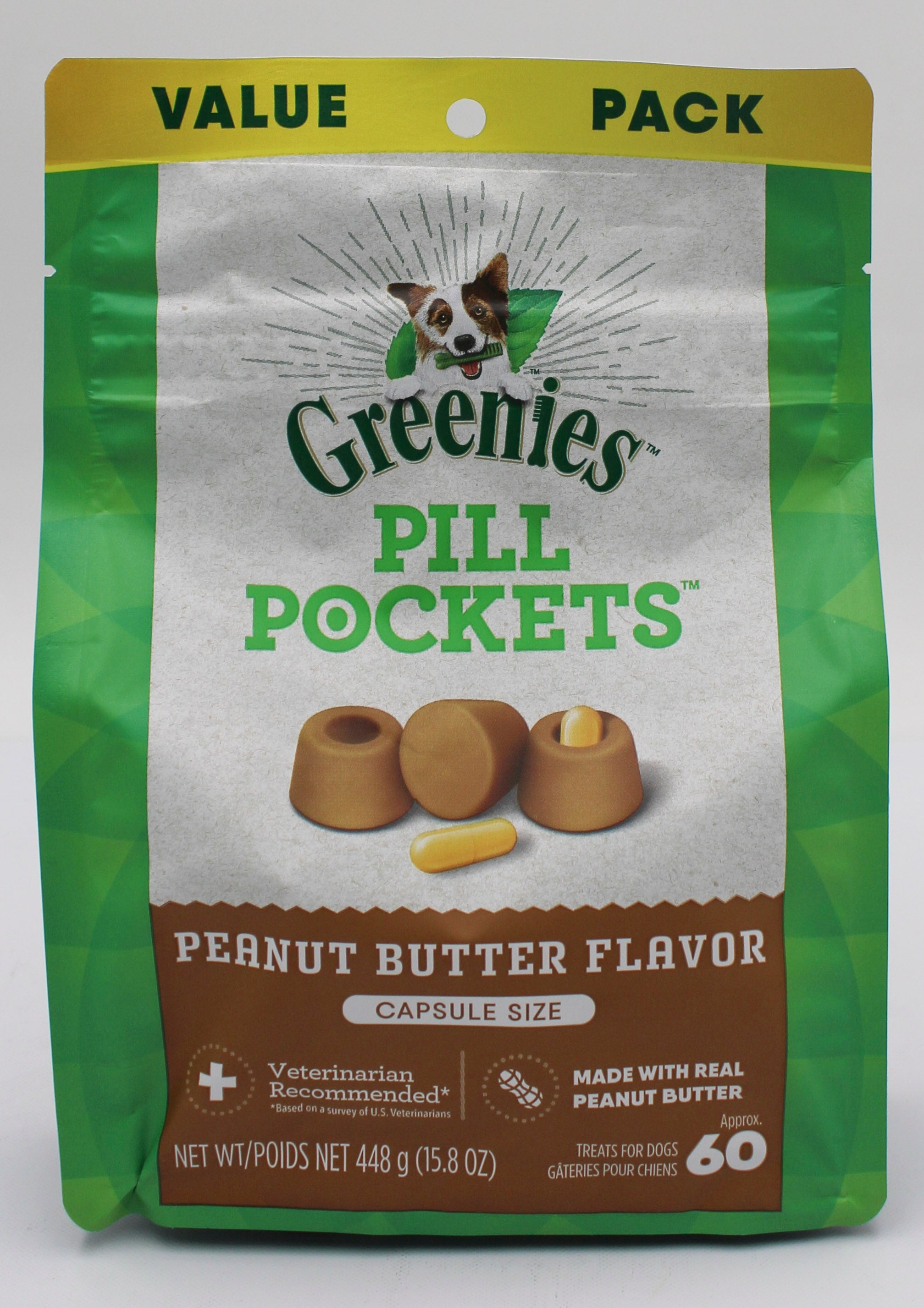 GREENIES PILL POCKET VALUE PACK PEANUT BUTTER SOFT DOG TREATS 15.8OZ. BB 3/14/2027