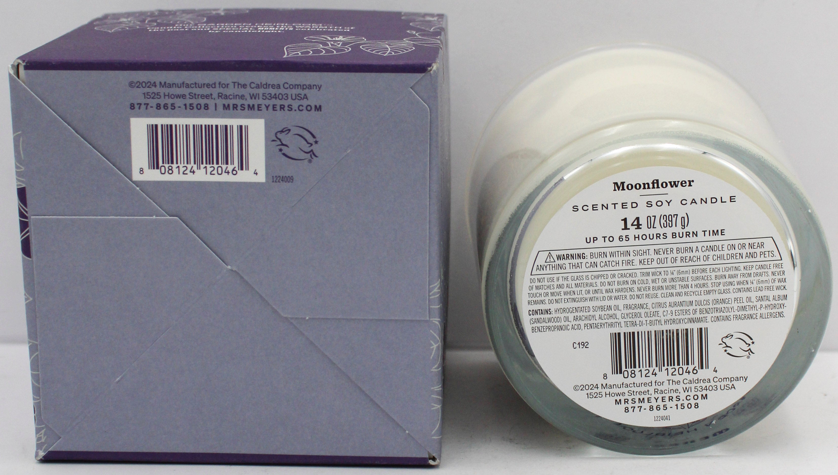 MRS MEYERS PREMIUM CANDLE MOONFLOWER 14oz US