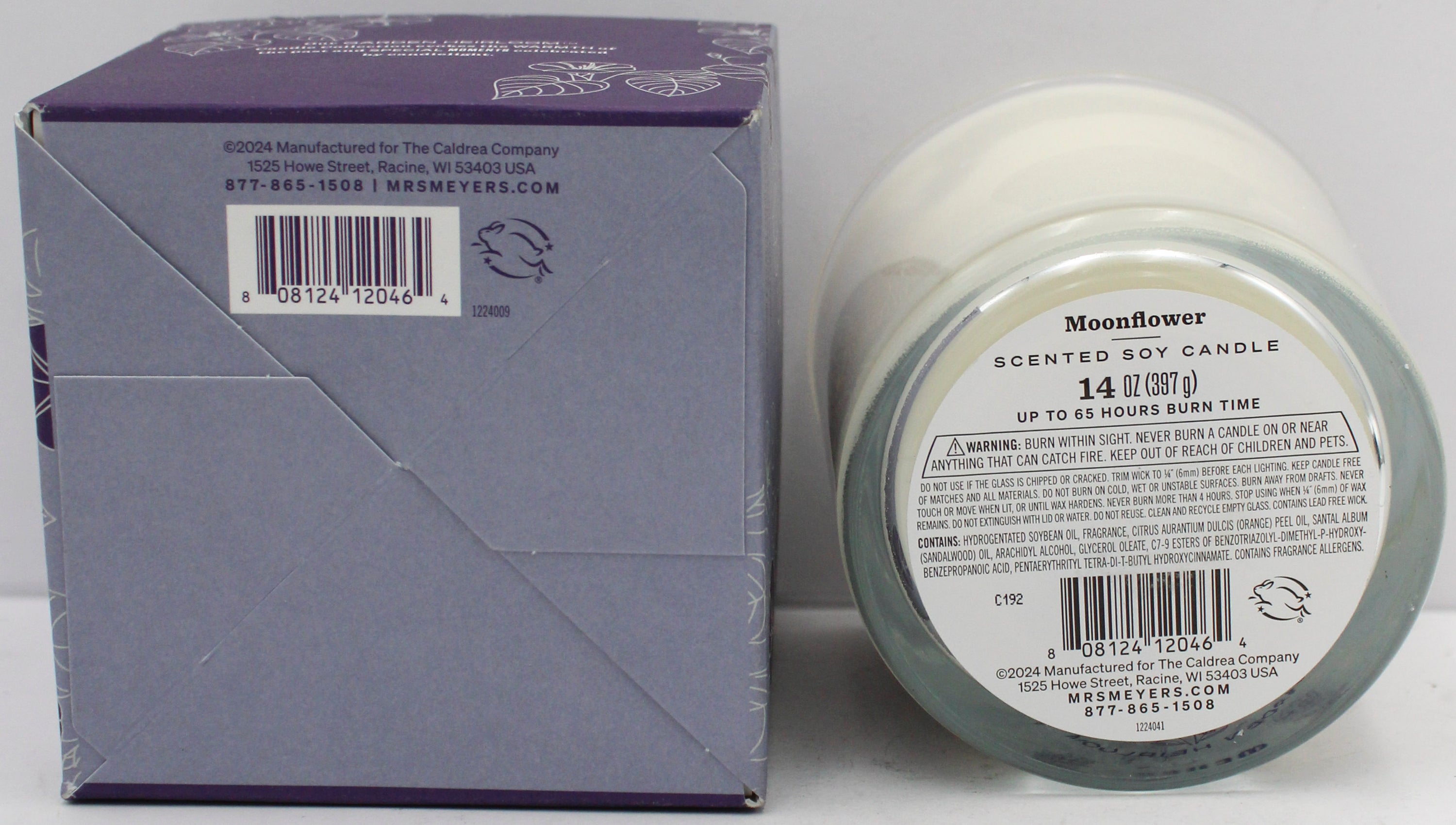 MRS MEYERS PREMIUM CANDLE MOONFLOWER 14oz US