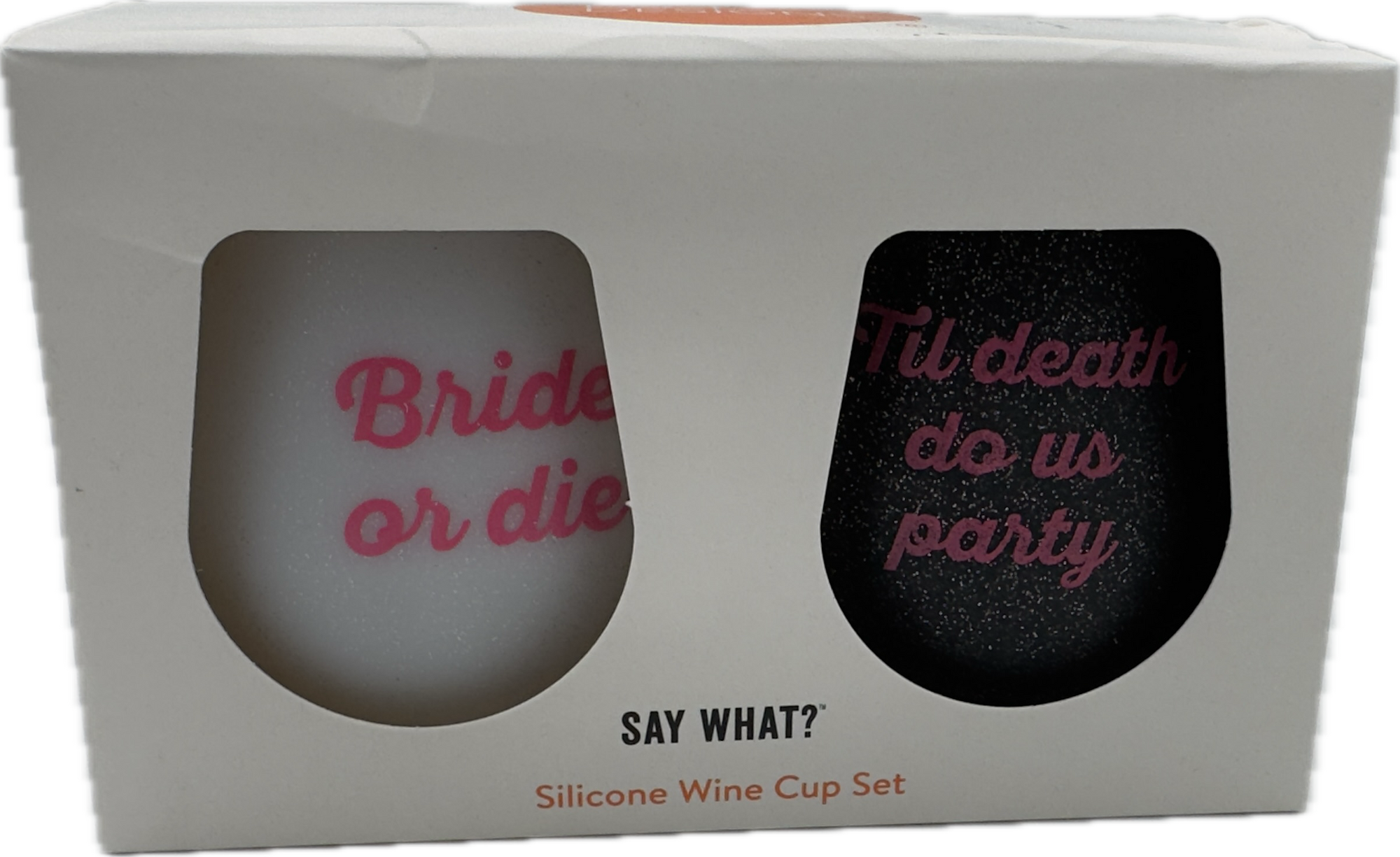 BRIDAL SILICONE WINE CUP 2PC SET 12.5OZ