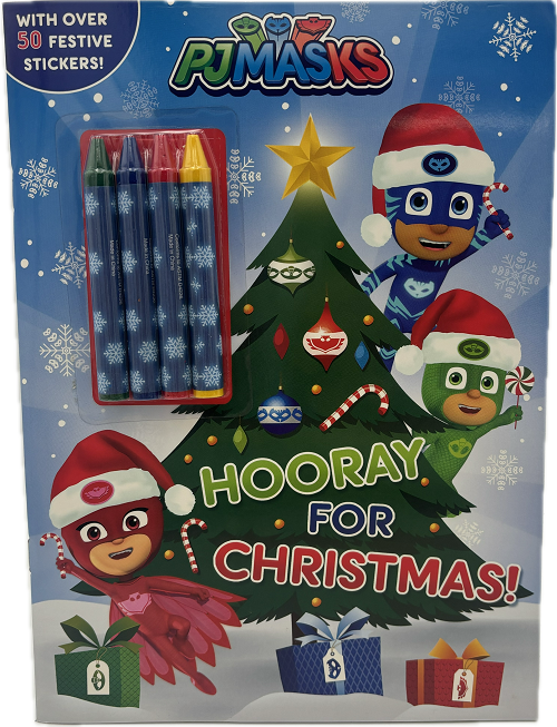 PJ MASKS: HOORAY FOR CHRISTMAS! - PAPERBACK COLORING BOOK  PP$4.99 US / $6.99 CAN 48pgs