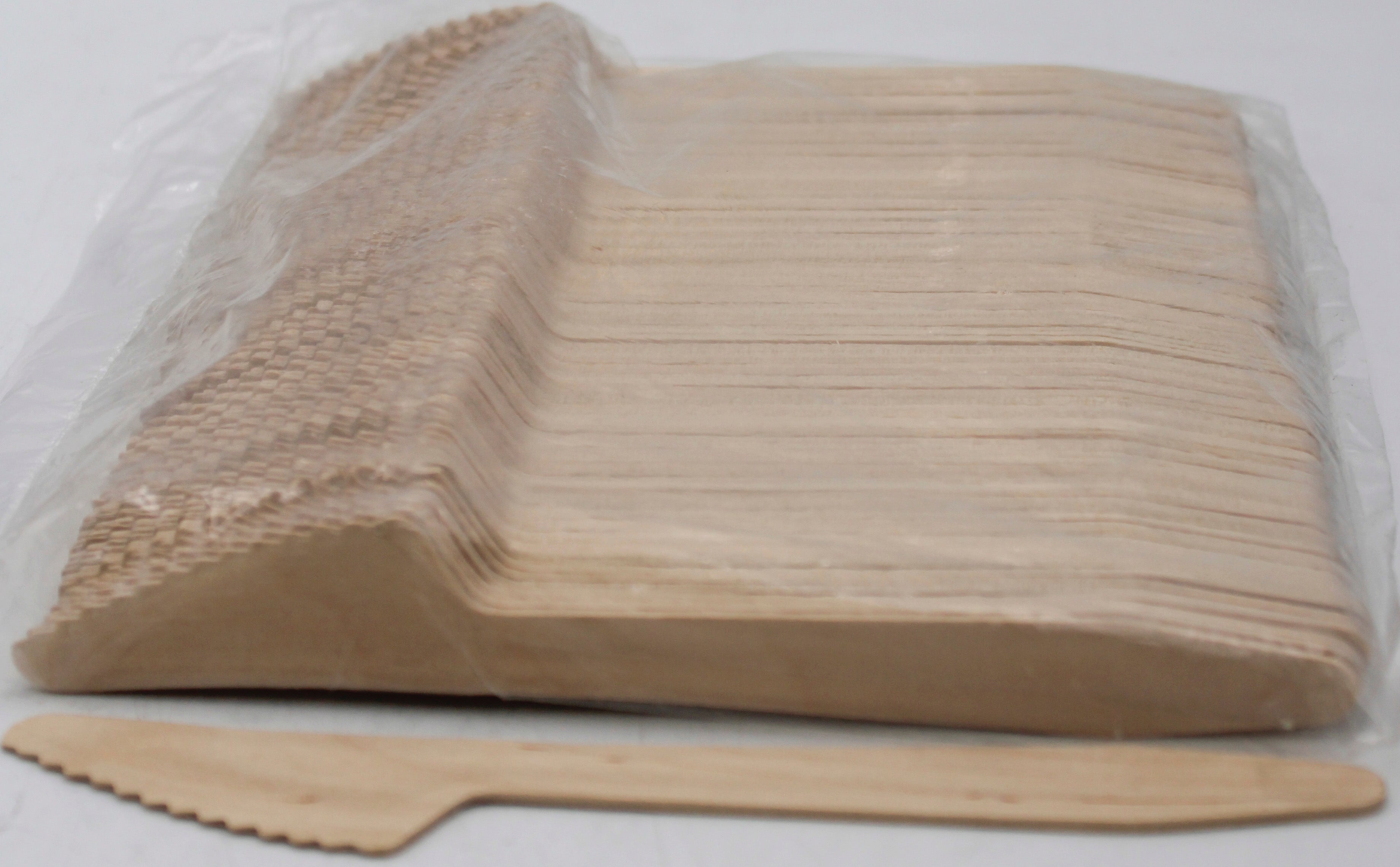 100CT Disposable Wood Knife 6.25"