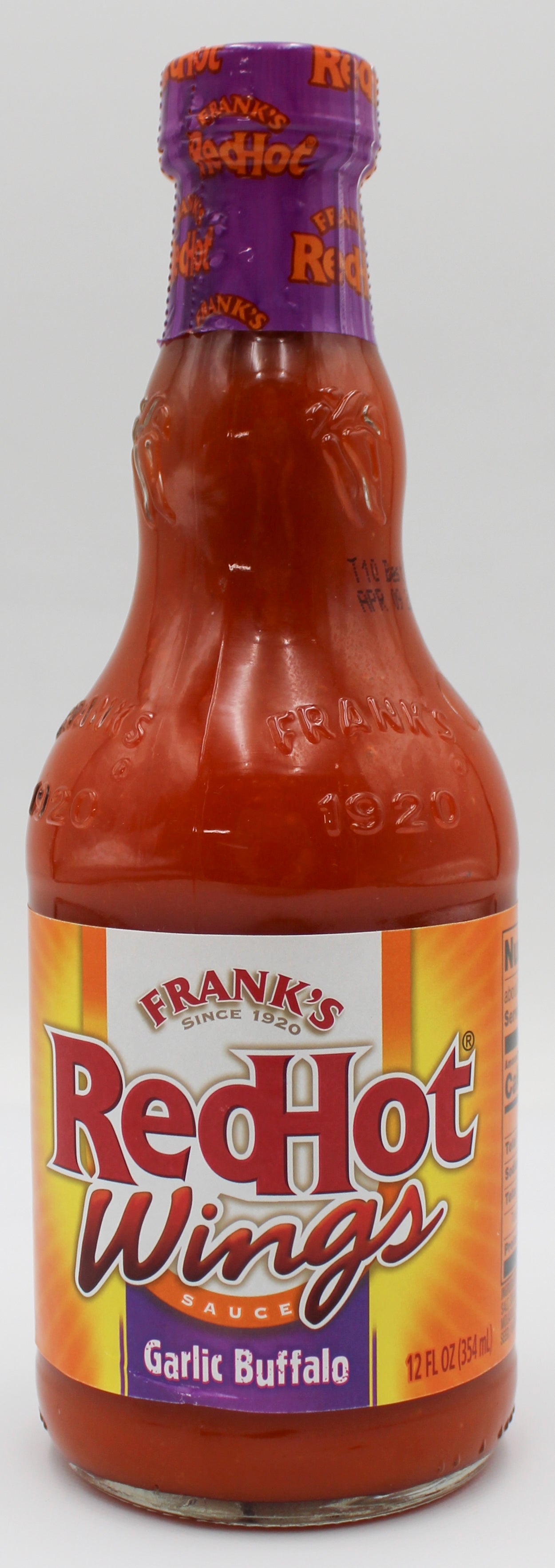 Franks Red Hot Garlic Buffalo Wing Sauce 12oz, 4-Pack