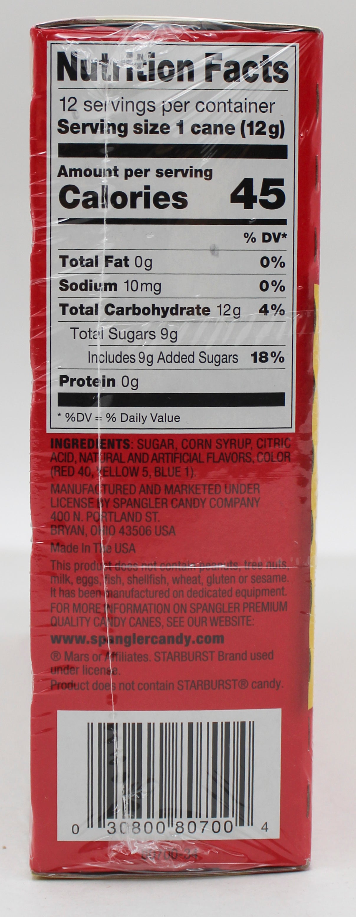 STARBURST 12ct CANDY CANES 5.3oz BB 01/29/28