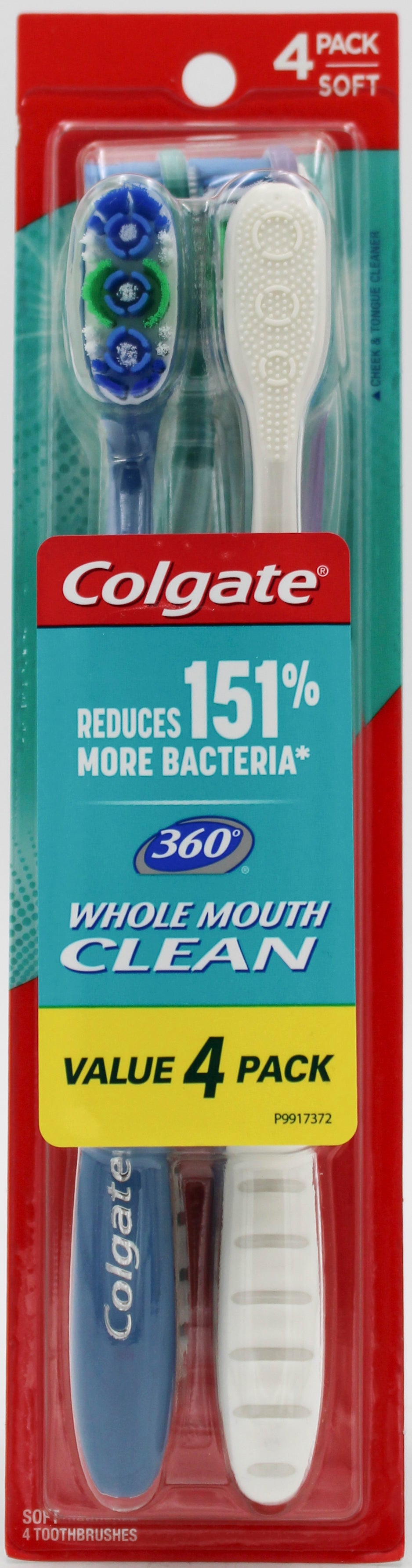 COLGATE 360 TOOTHBRUSH - SOFT 4ct NI