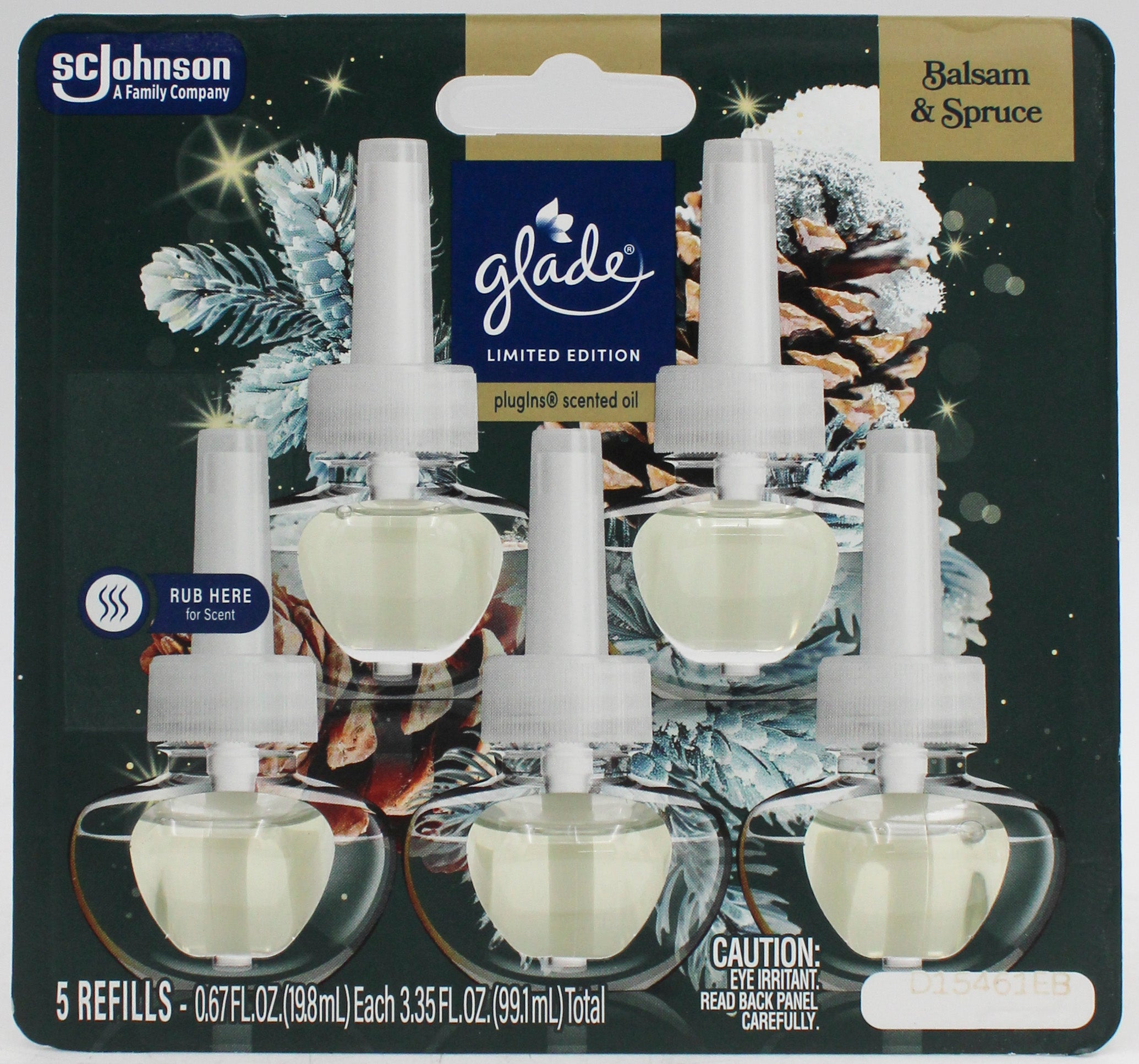 SP GLADE PLUGNS OIL REFILL 5CT 3.35oz BALSAM & SPRUCE
