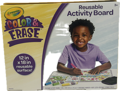 CRAYOLA COLOR&ERASE 12"X18" REUSABLE SURFACE ACTIVITY BOARD NI