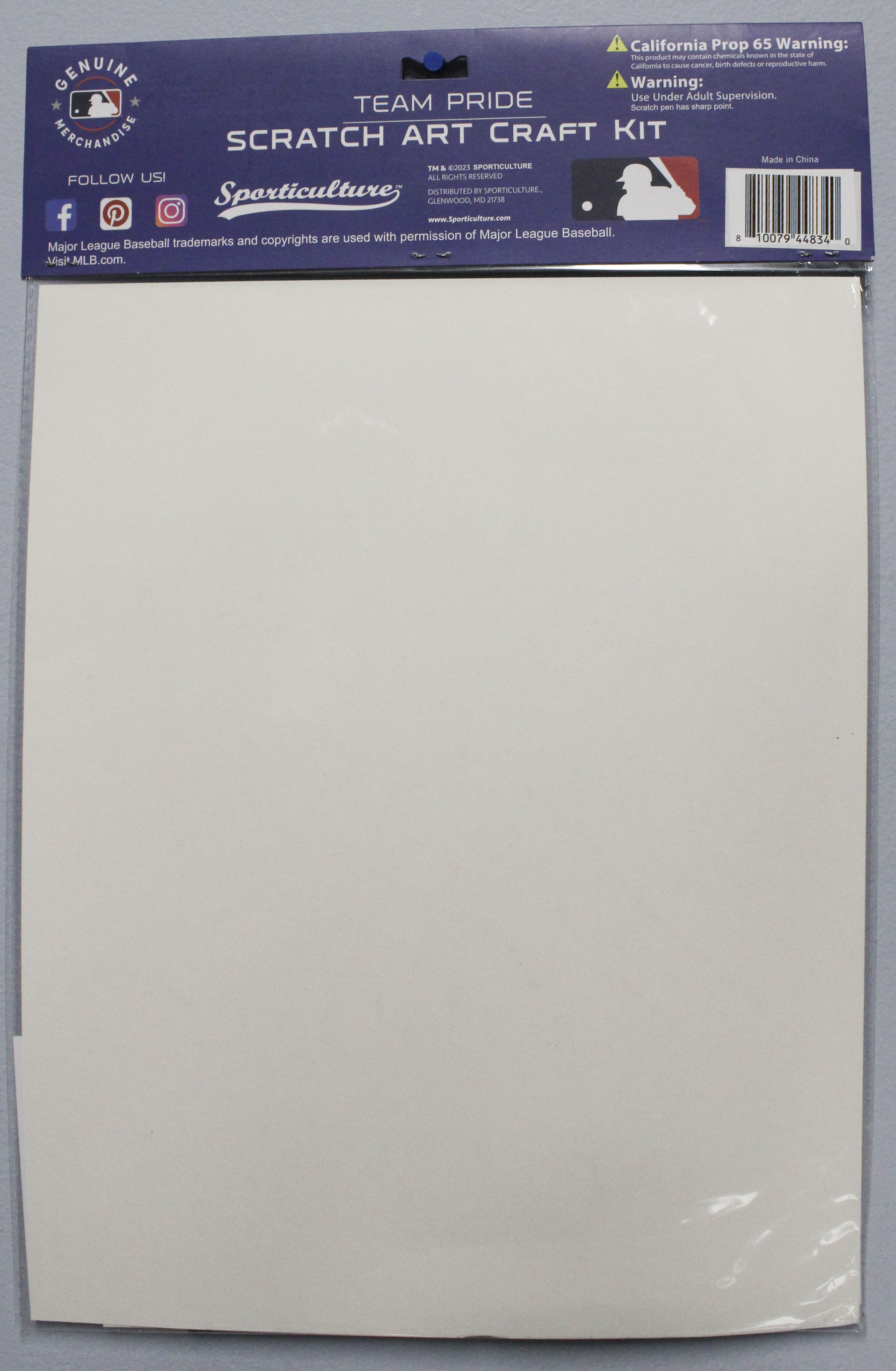 TORONTO BLUE JAYS SCRATCH ART CRAFT KIT