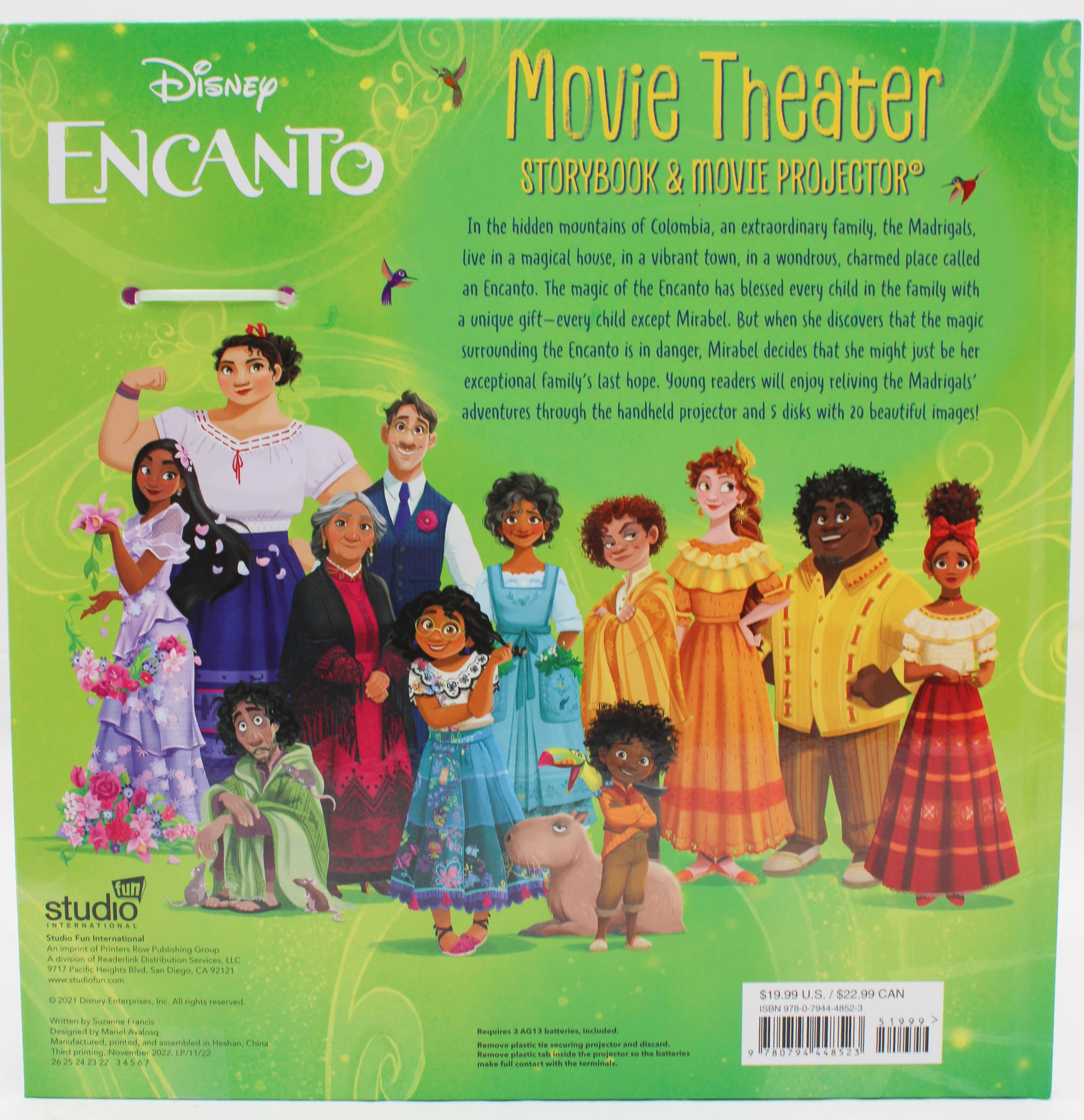 DISNEY ENCANTO HARDCOVER STORYBOOK AND PROJECTOR 28pg