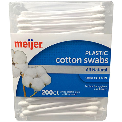 MEIJER COTTON SWABS 200CT-NATURAL