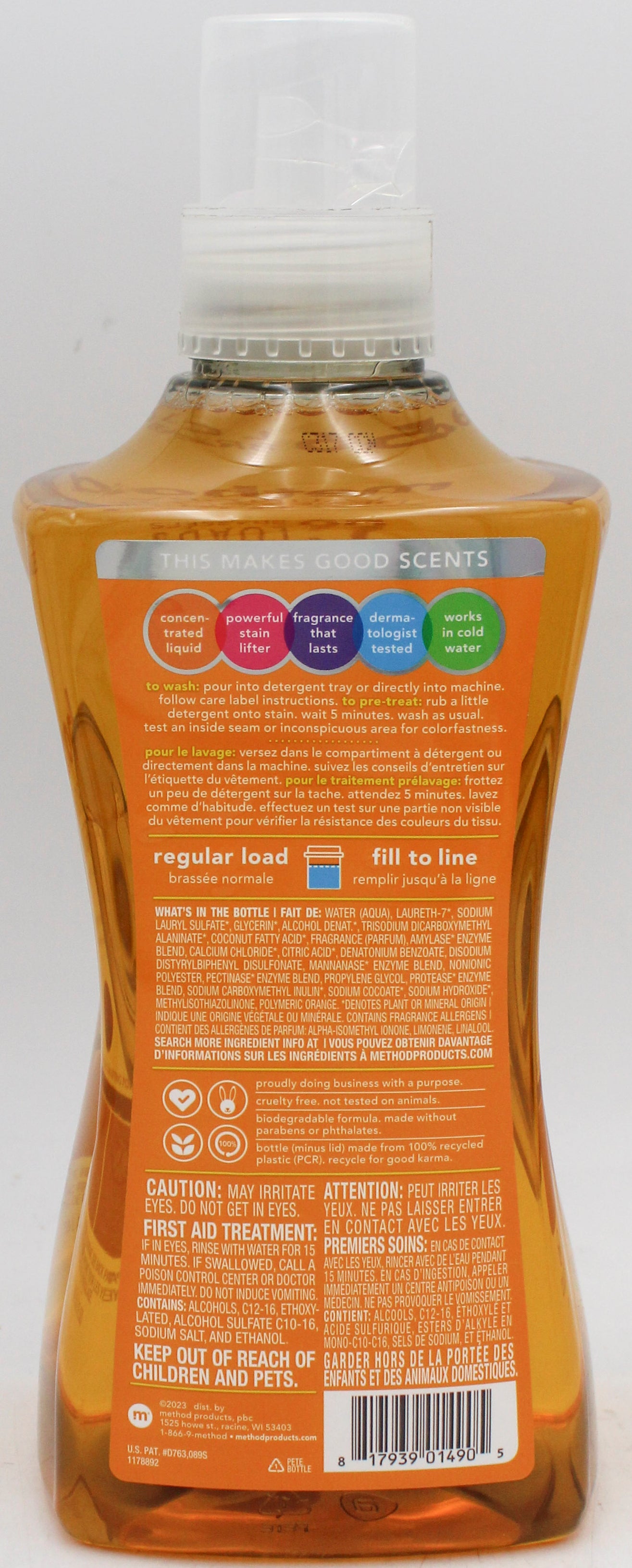 SP METHOD LAUNDRY DETERGENT 66 LOADS GINGER MANGO 53.5oz