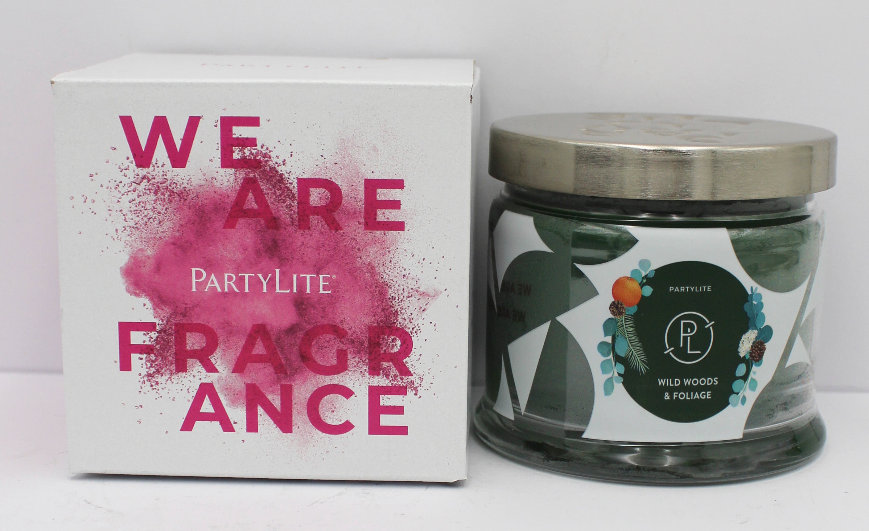 PARTYLITE WILD WOODS & FOLIAGE 3-WICK JAR CANDLE 13.2oz