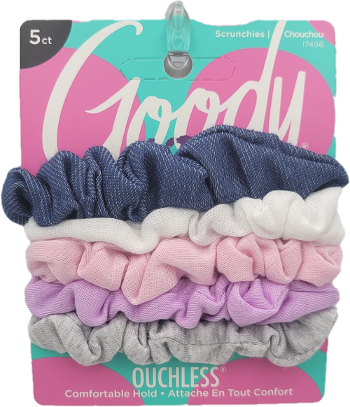GOODY GIRLS SCRUNCHIE 5CT ASSORTED COLORS NI