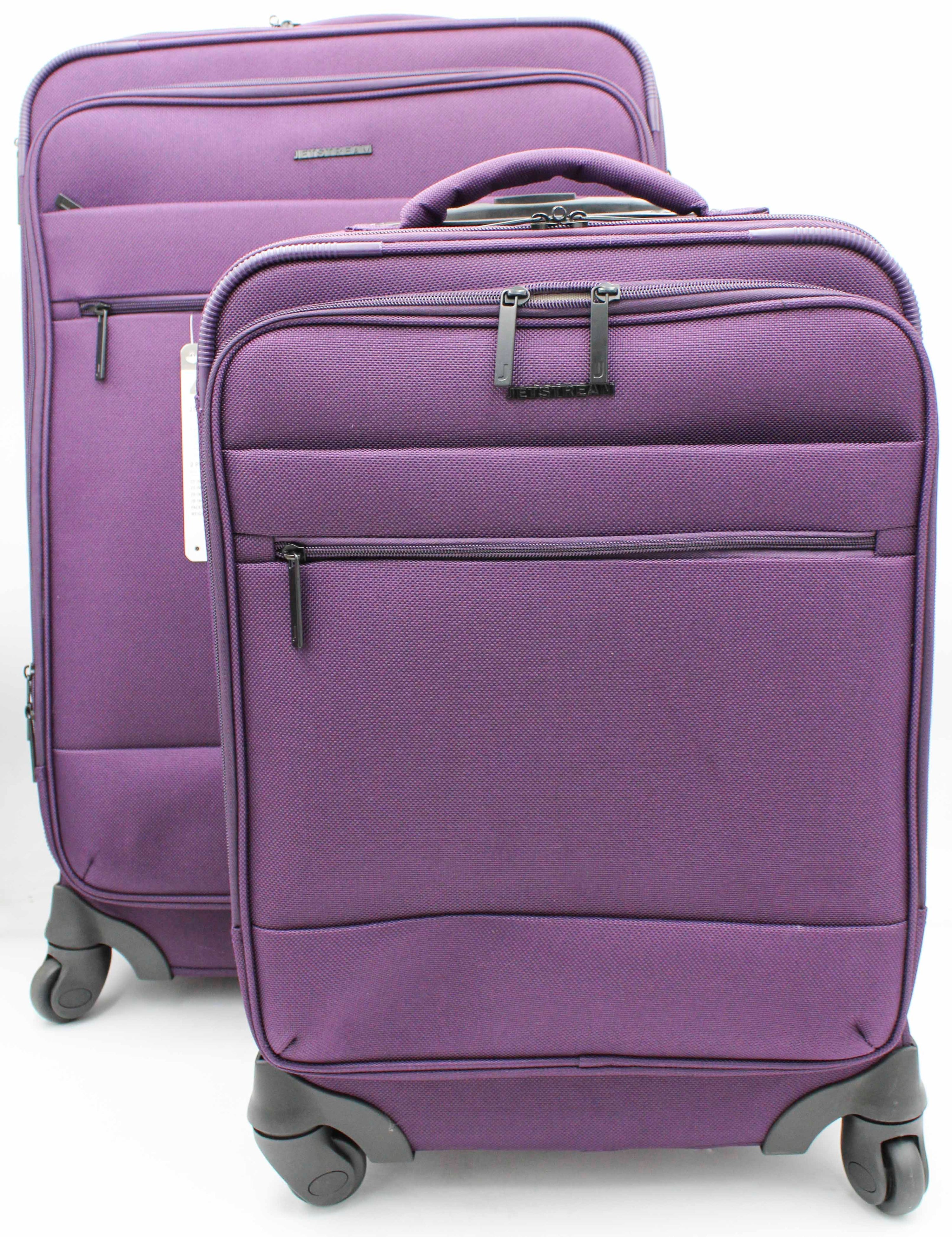 JETSTREAM 2PC LUGGAGE SET W/ 2 PACKING CUBES - 25'' CHECK IN AND 20'' CARRY ON