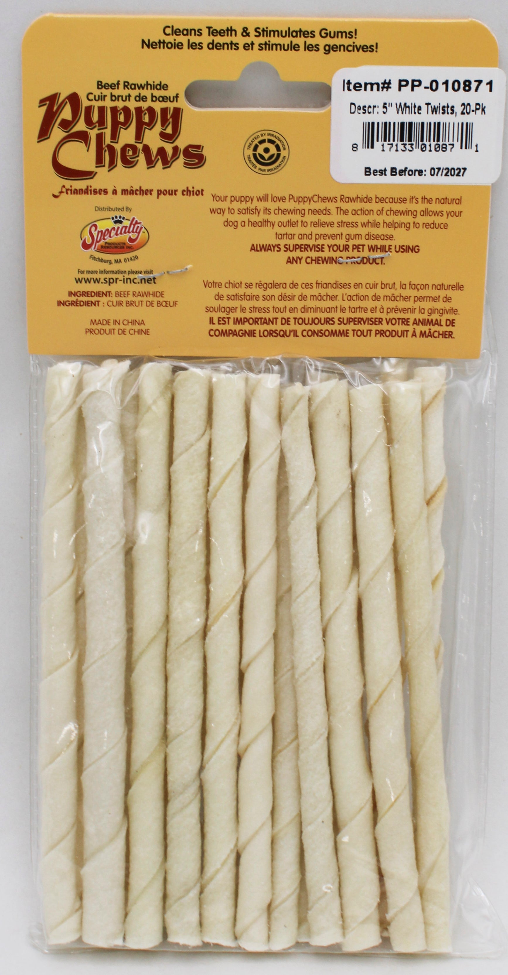 5" NATURAL RAWHIDE TWISTS 20PC BB JULY 2027