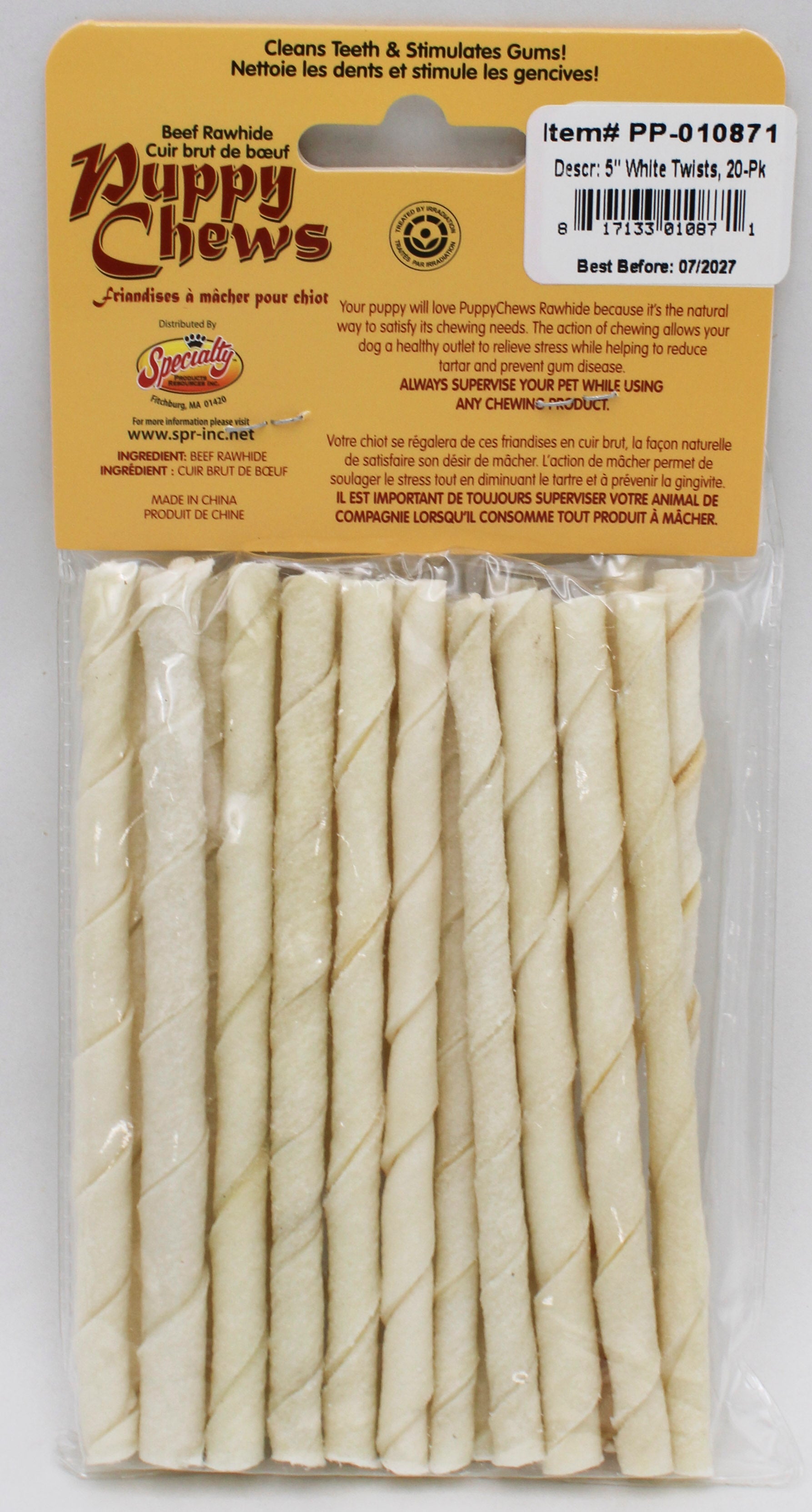 5" NATURAL RAWHIDE TWISTS 20PC BB JULY 2027