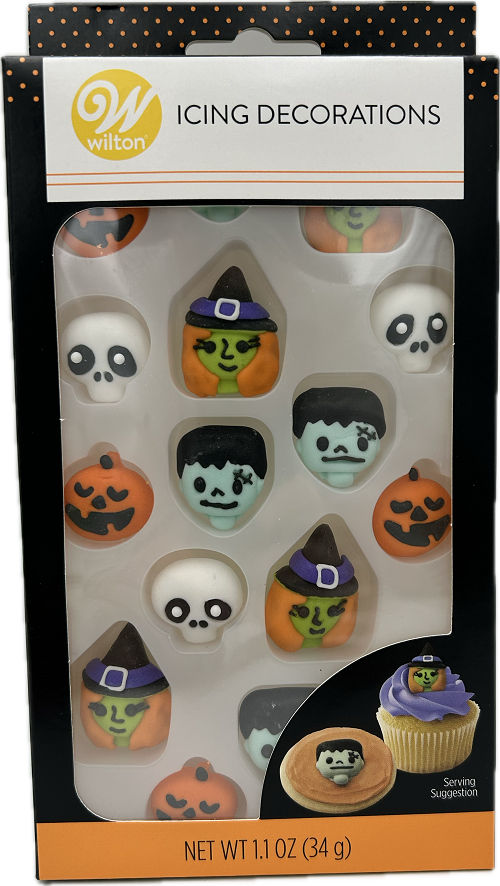 HALLOWEEN ICONS ICING DECORATIONS 16 CT NI