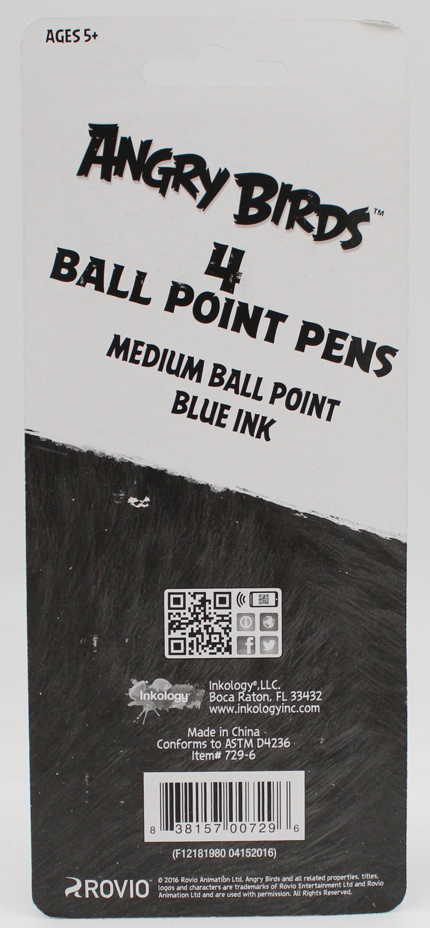 ANGRY BIRDS 4 PK PENS^