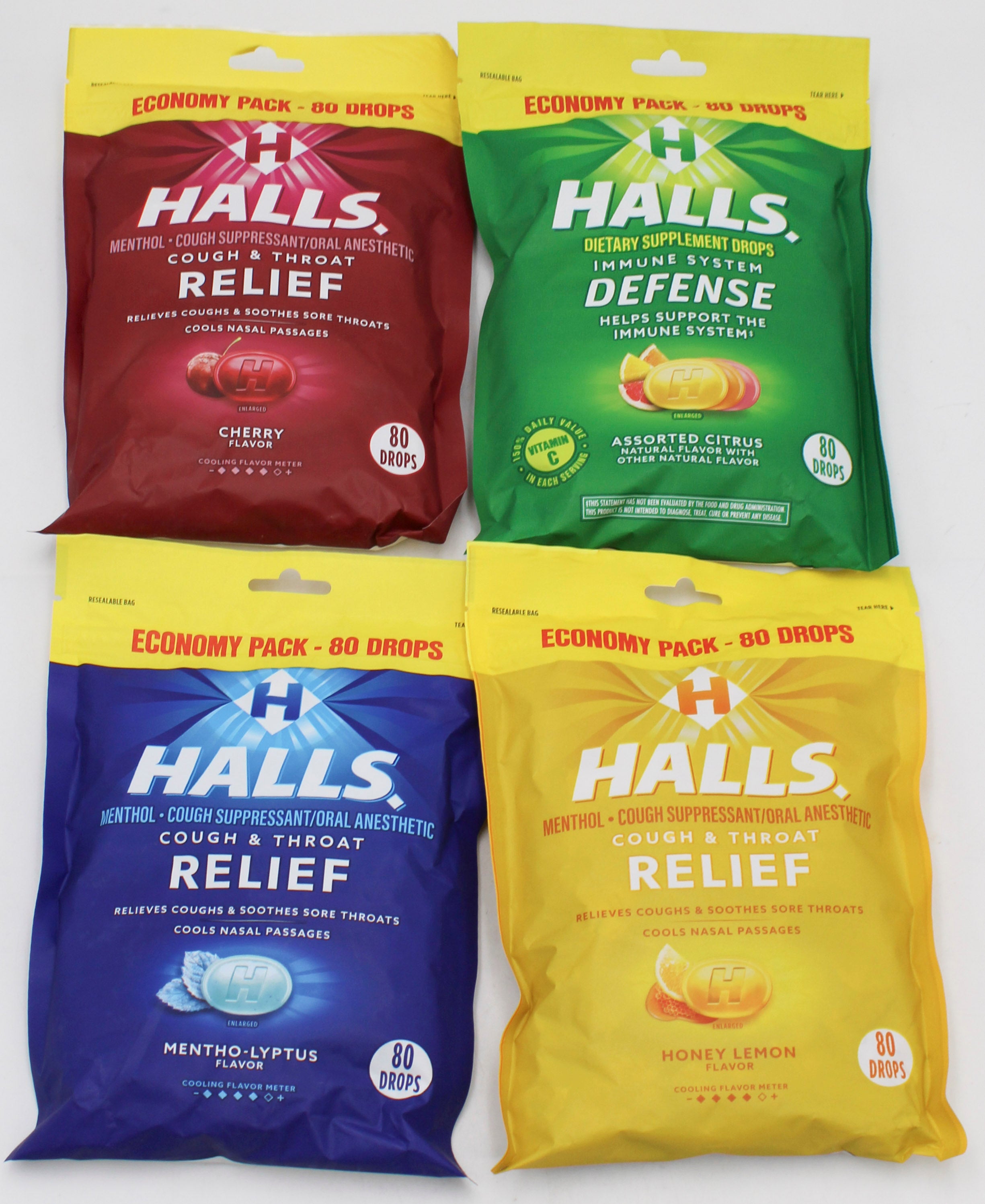 HALLS COUGH DROPS 80ct ASSORTED PDQ EXP 11/30/26