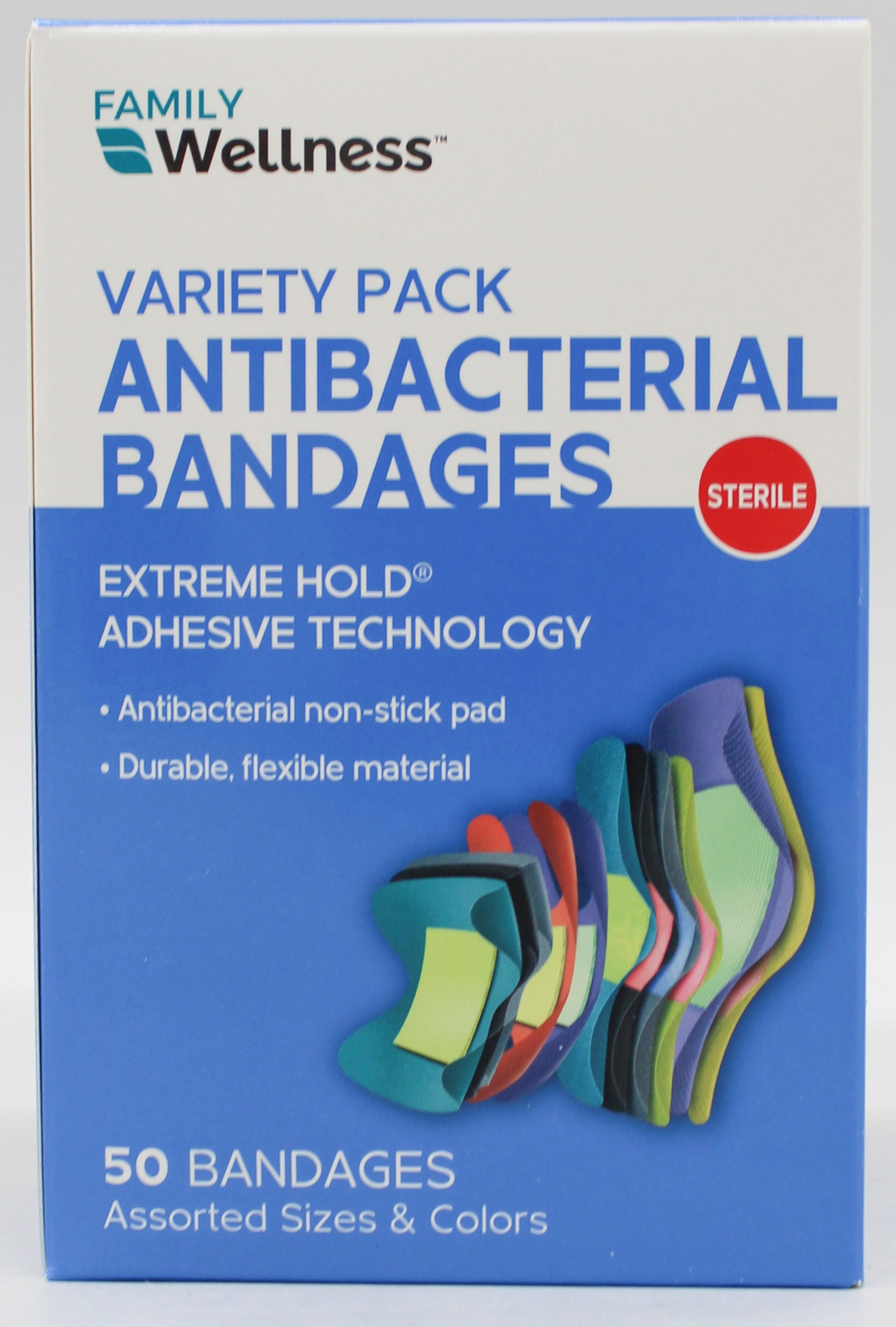 EXTREME HOLD BANDAGES ANTIBACTERIAL 50CT EXP 8/2028