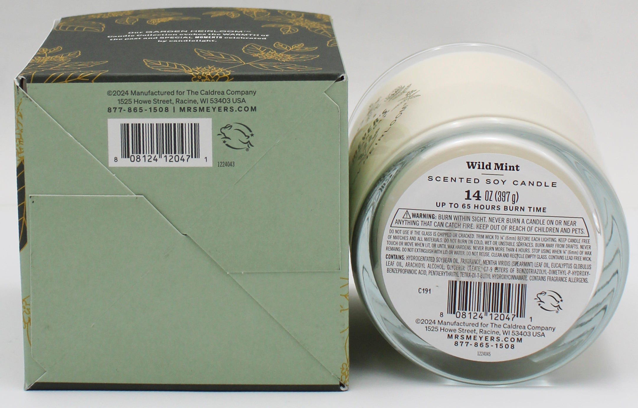 Mrs. Meyer's Premium Candle Wild Mint 14oz