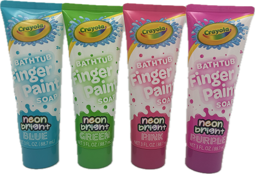 CRAYOLA NEON BRIGHT FINGERPAINT SOAP 3oz ASSORTED $1  NI