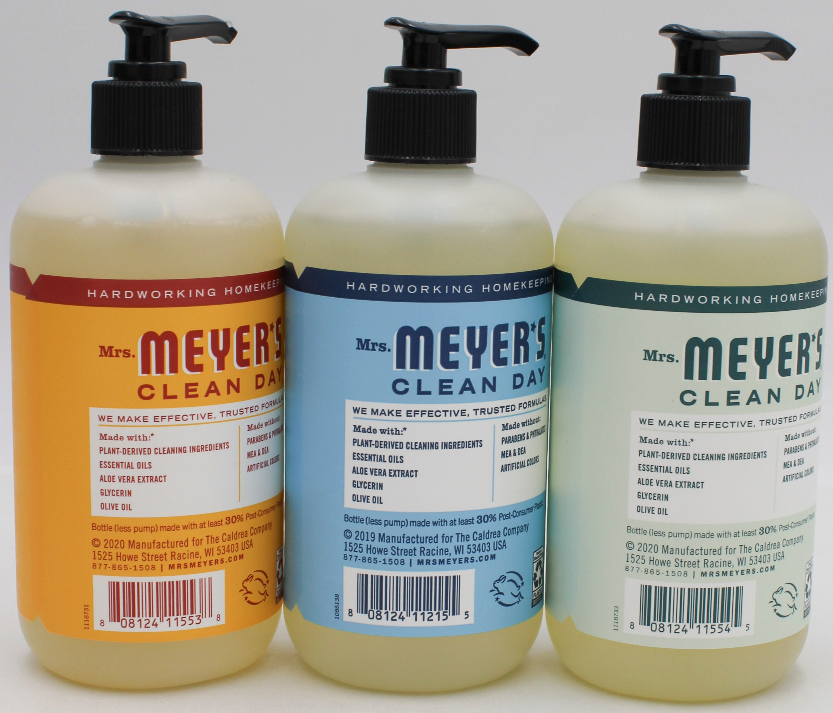 MRS MEYERS ASSORTED HAND SOAP DISPLAY.