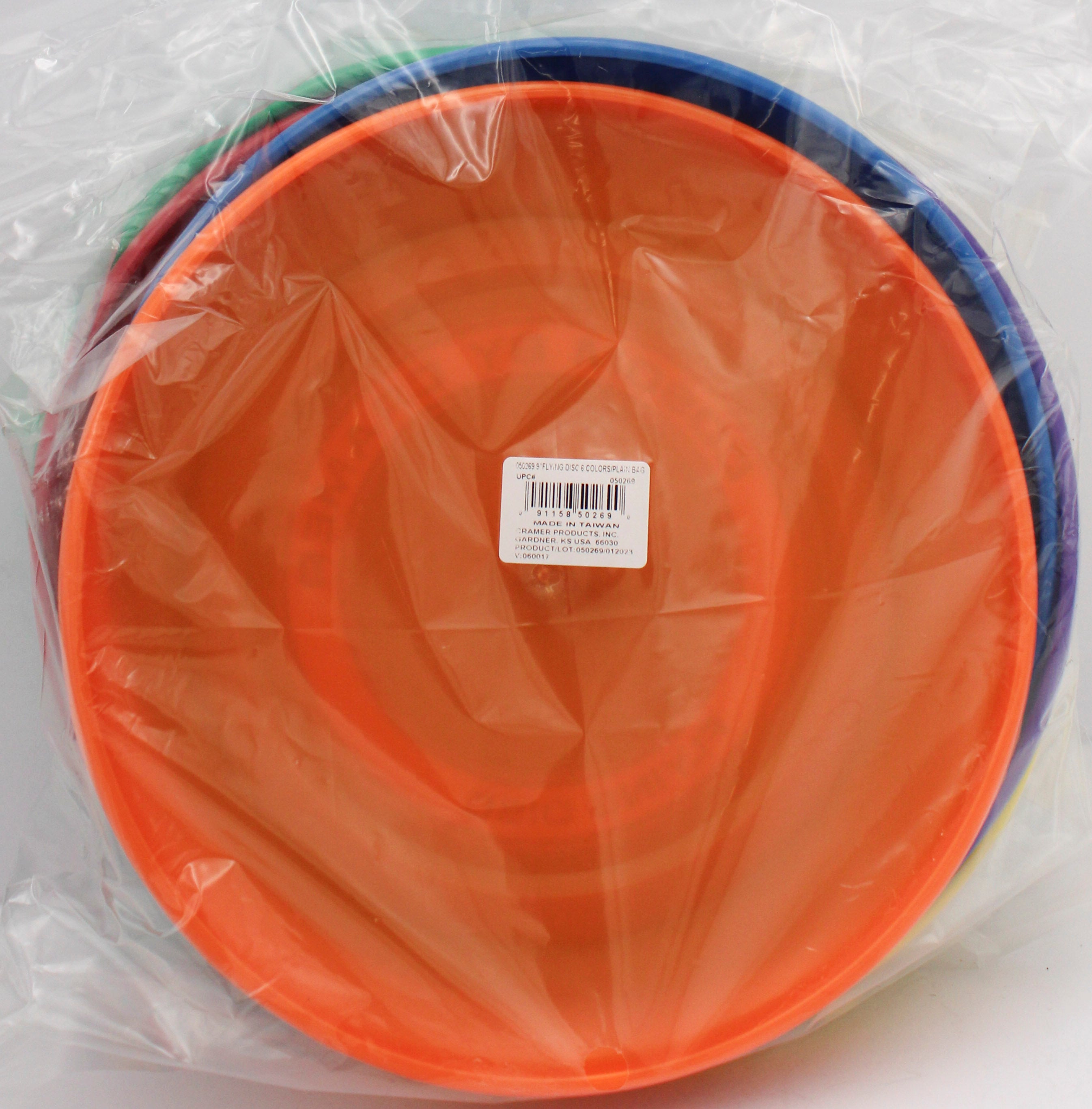 CRAMER 9" FLYING DISC 6 COLORS/BAG