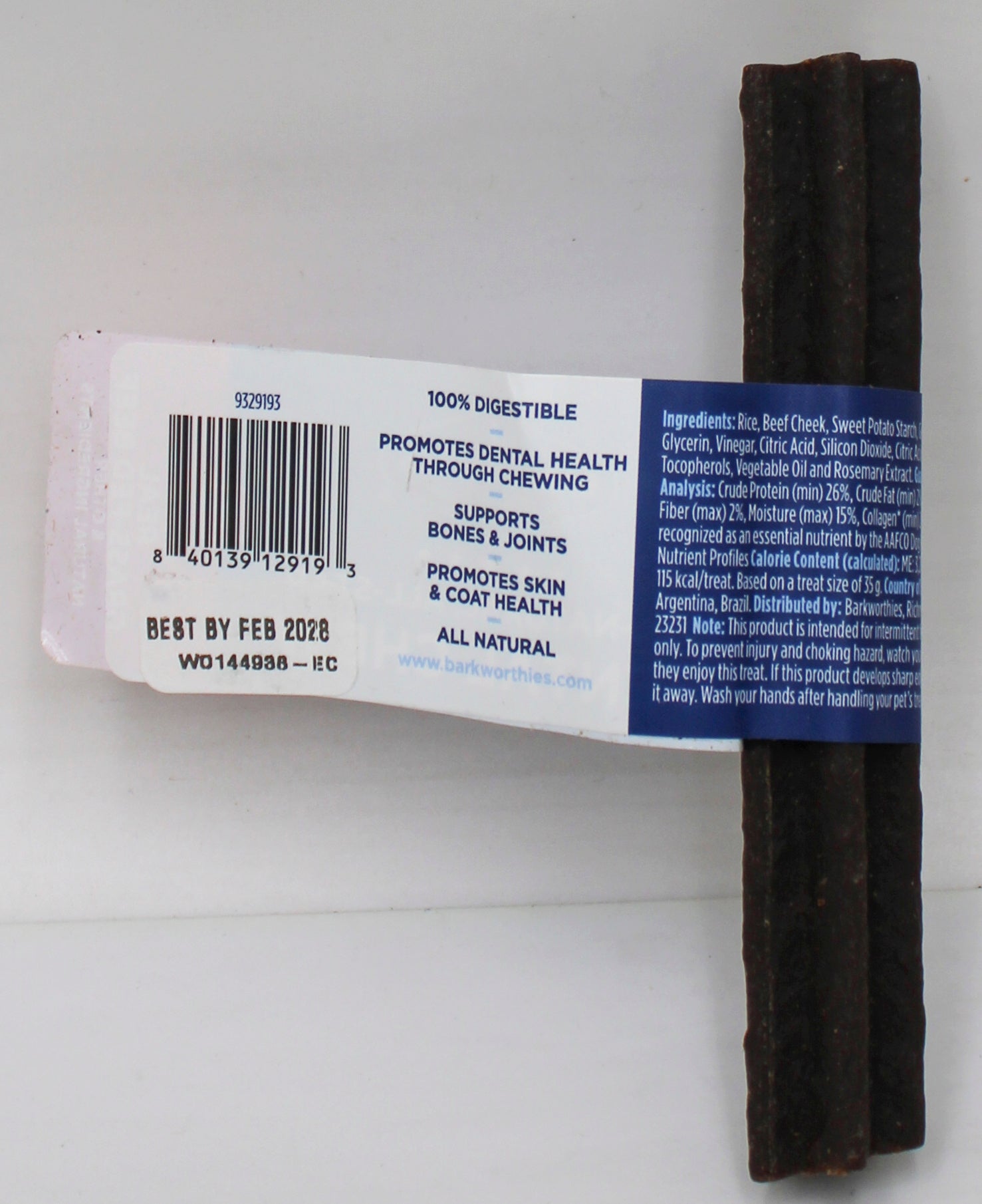 BARKWORTHIES DENTAL COLLAGEN 1PK - MINICASE BB 9/1/2027