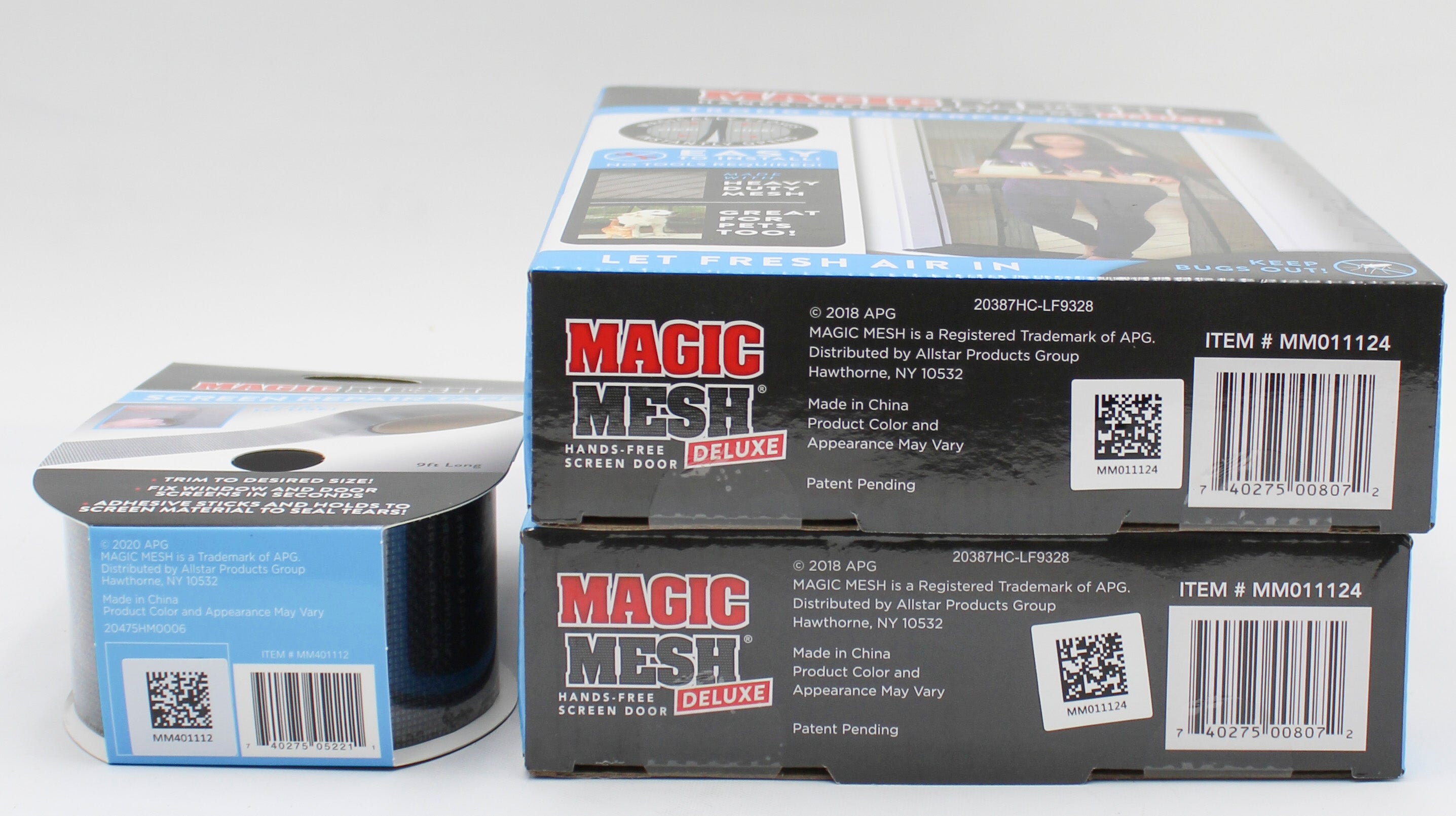 MAGIC MESH SCREEN DOOR DELUXE HANDS FREE SCREEN 2PK W/SCREEN REPAIR TAPE NI