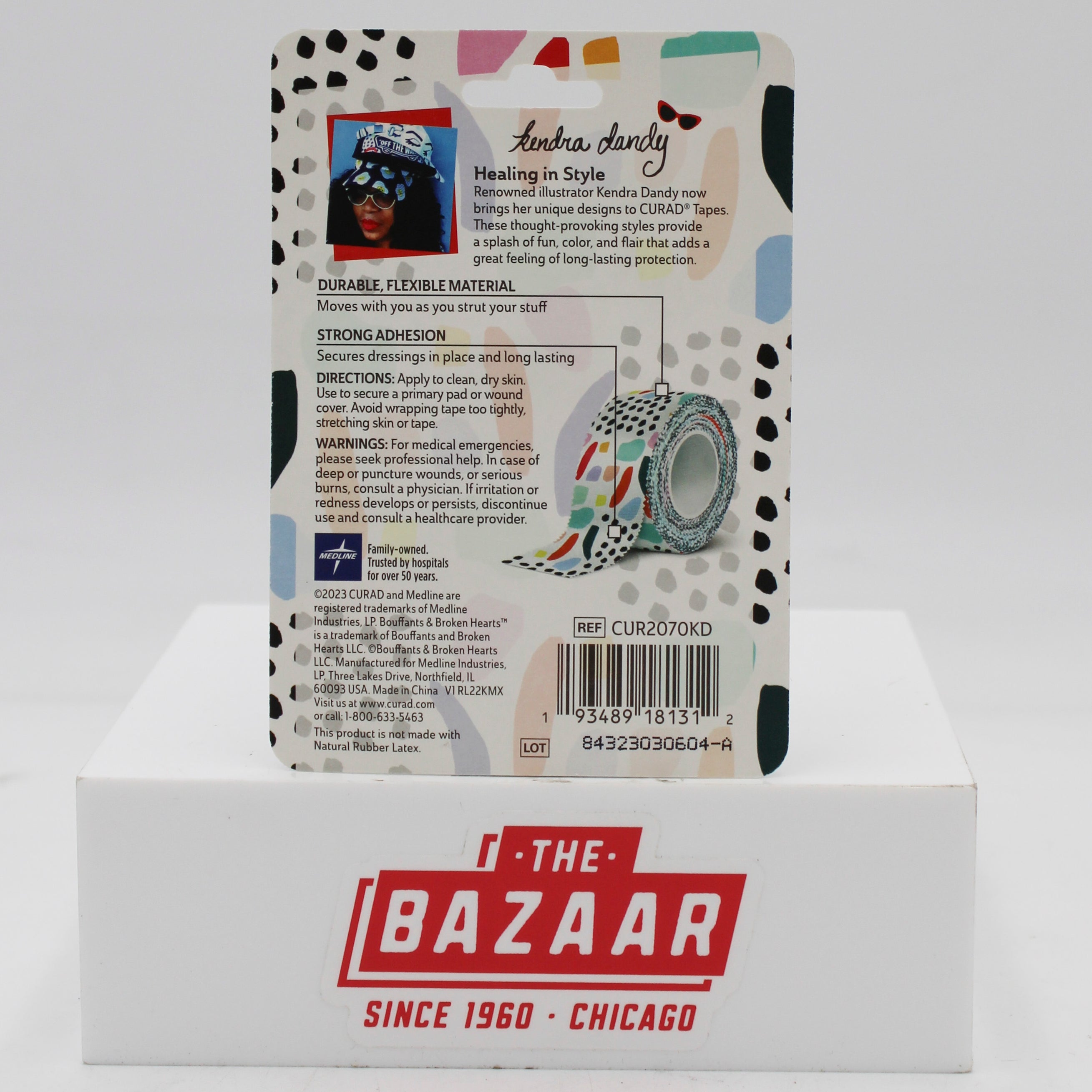 CURAD KENDRA DANDY CLOTH TAPE 1" 10yds NI