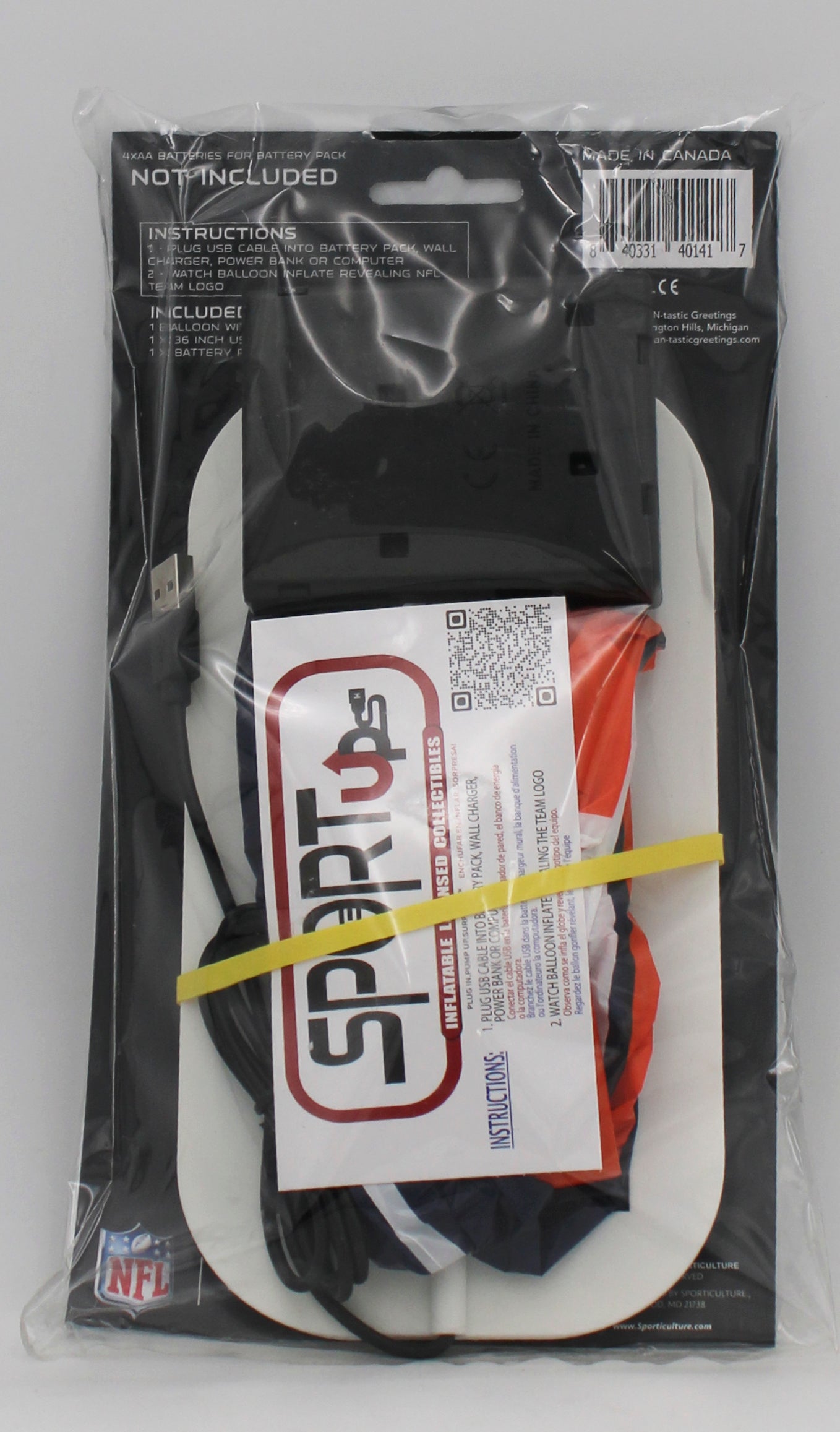 DENVER BRONCOS TABLETOP INFLATABLE CENTERPIECE