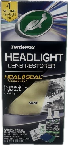 SP TURTLE WAX HEADLIGHT LENS RESTORER HEAL + SEAL KIT