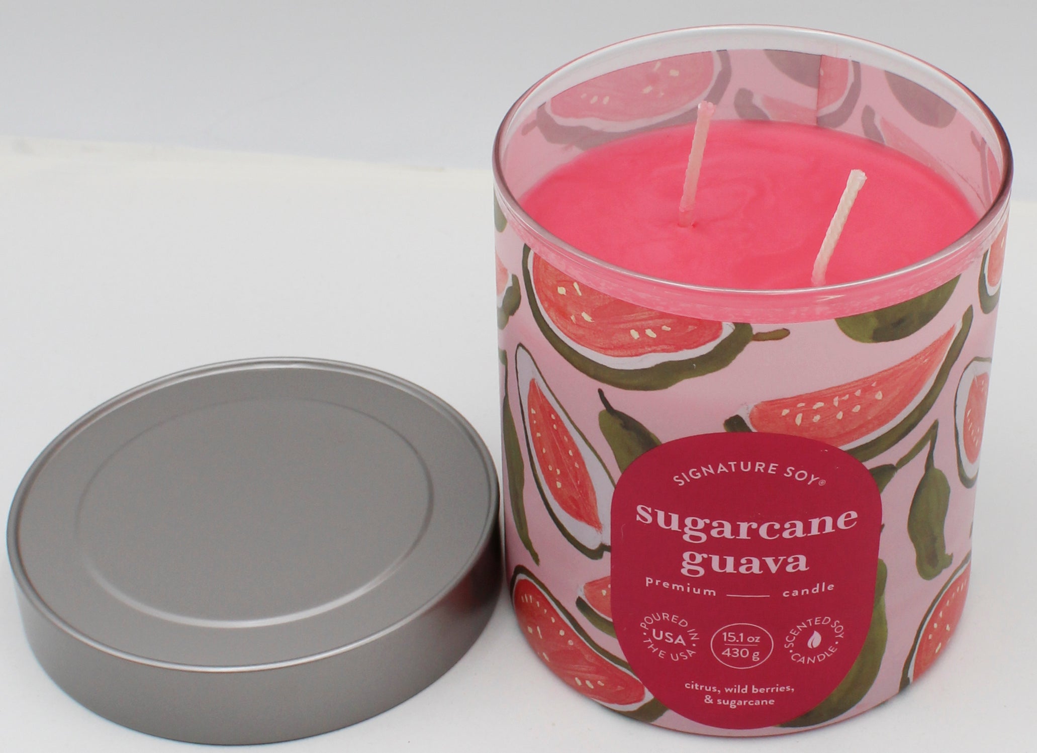 SIGNATURE SOY JAR CANDLE SUGARCANE GUAVA 15.1oz