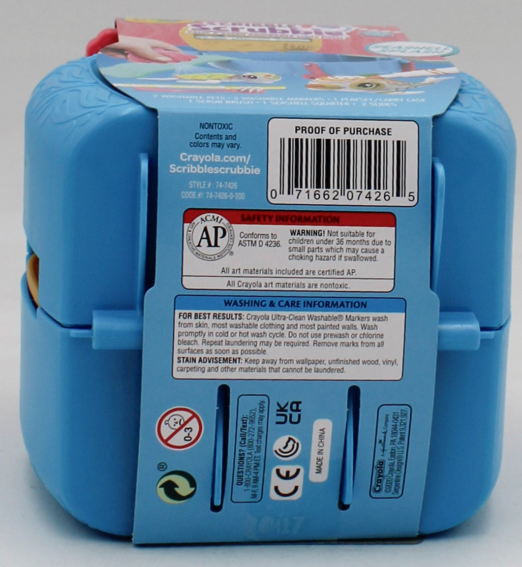 CRAYOLA SCRIBBLE SCRUBBIE OCEAN PETS 10PC SET NI