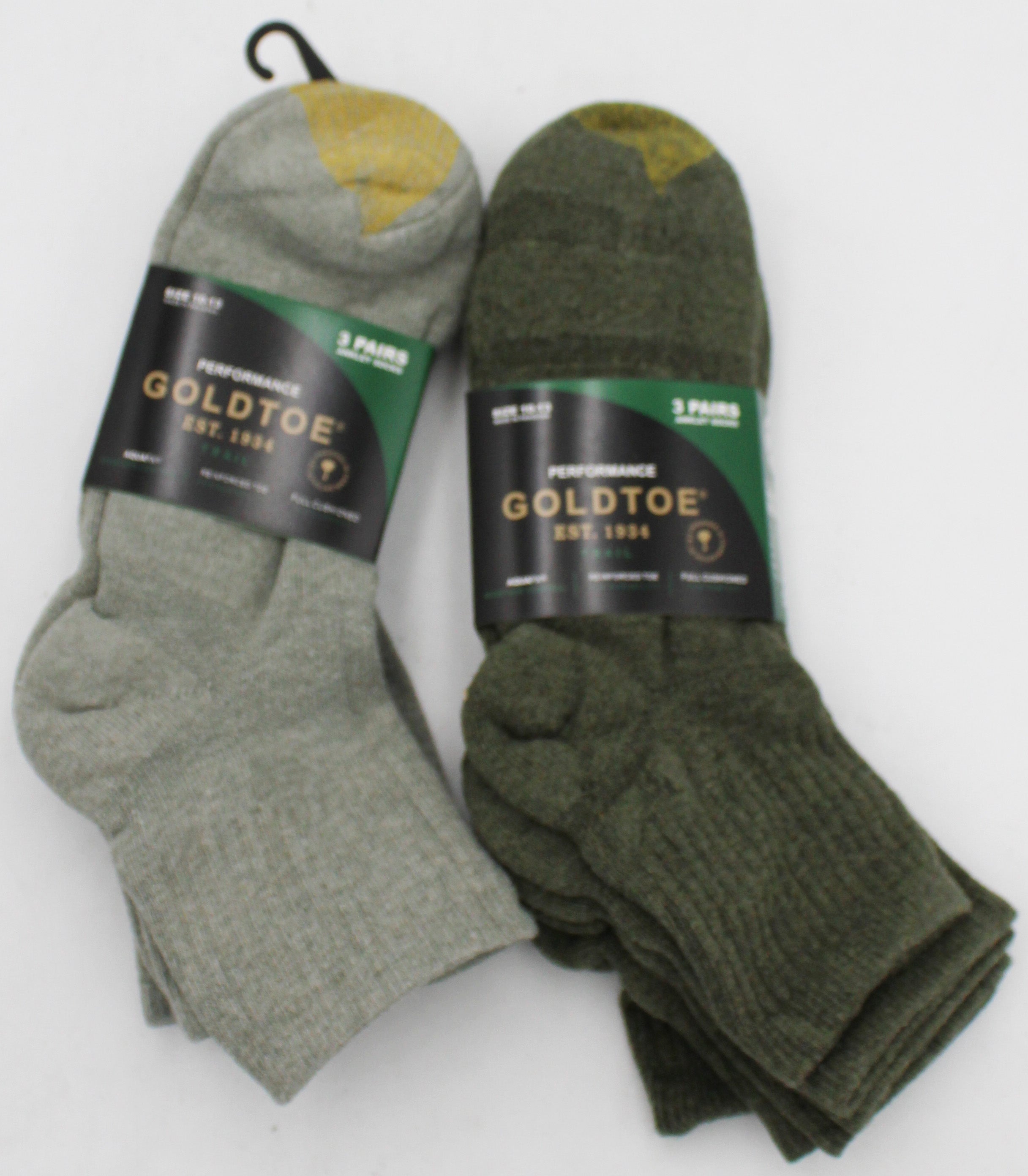 GOLDTOE 3PK MENS ANKLE SOCKS MIX SZ 10-13 NI