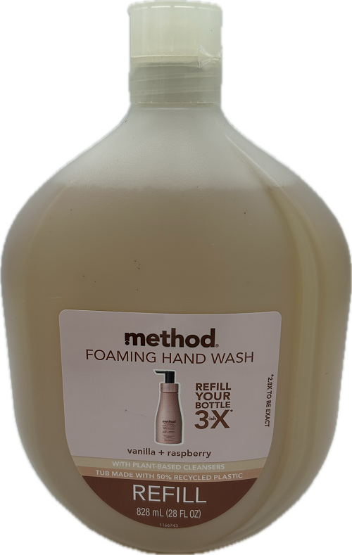 METHOD FOAMING HAND WASH REFILL VANILLA RASPBERRY 28oz US