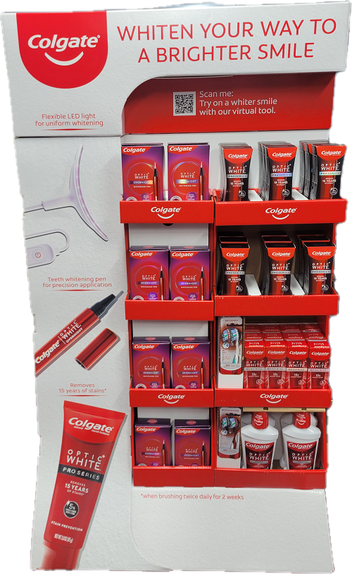 COLGATE MIXED OPTIC WHITE TOOTHPASTE/TOOTHBRUSH/MOUTHWASH DISPLAY EXP 10/24 NI