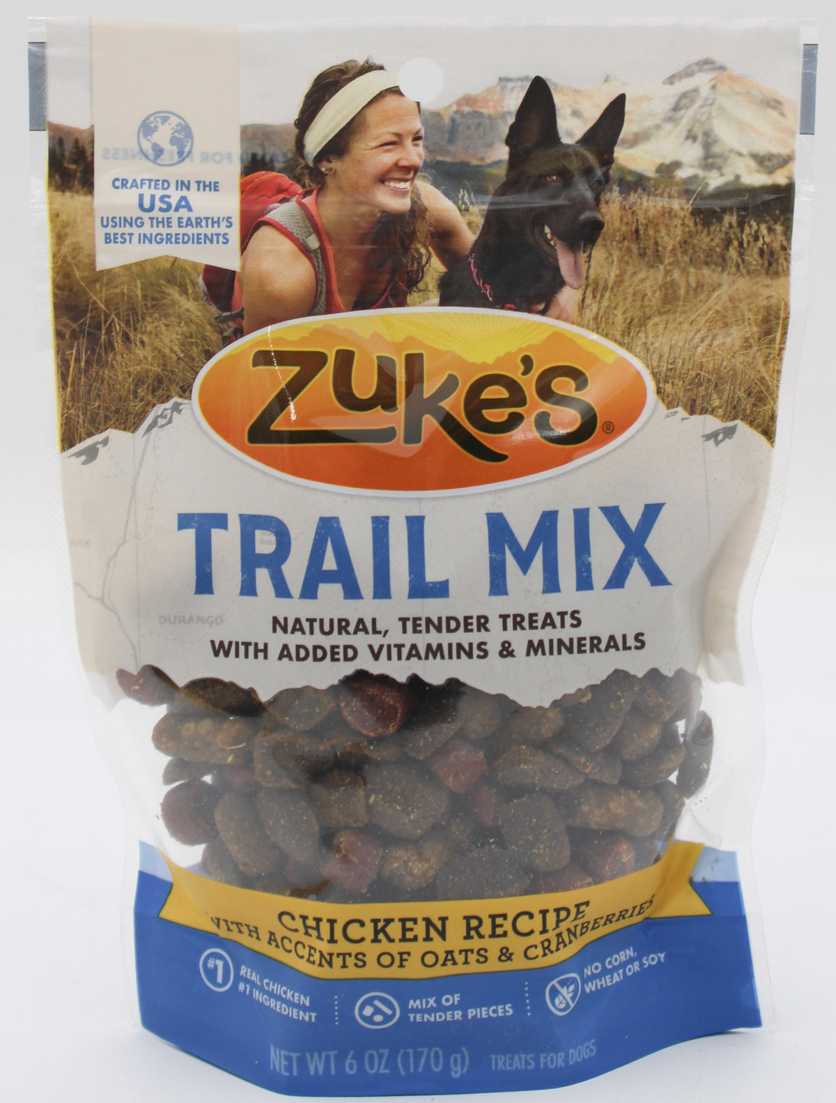 PURINA ZUKE'S TRAIL MIX SOFT DOG TREATS CHICKEN 6oz. BB 2/28/27