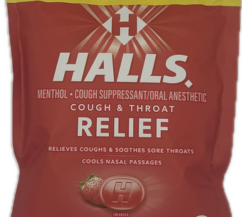 HALLS STRAWBERRY 80CT DROPS ECONOMY BAG BB 9/22/2025