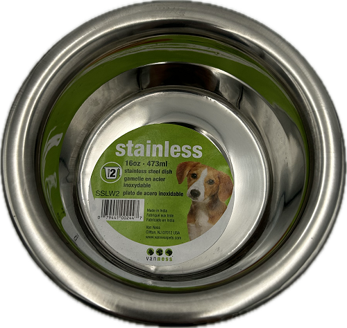 STAINLESS STEEL 14OZ. SMALL PET DISH IMPROPER LABEL