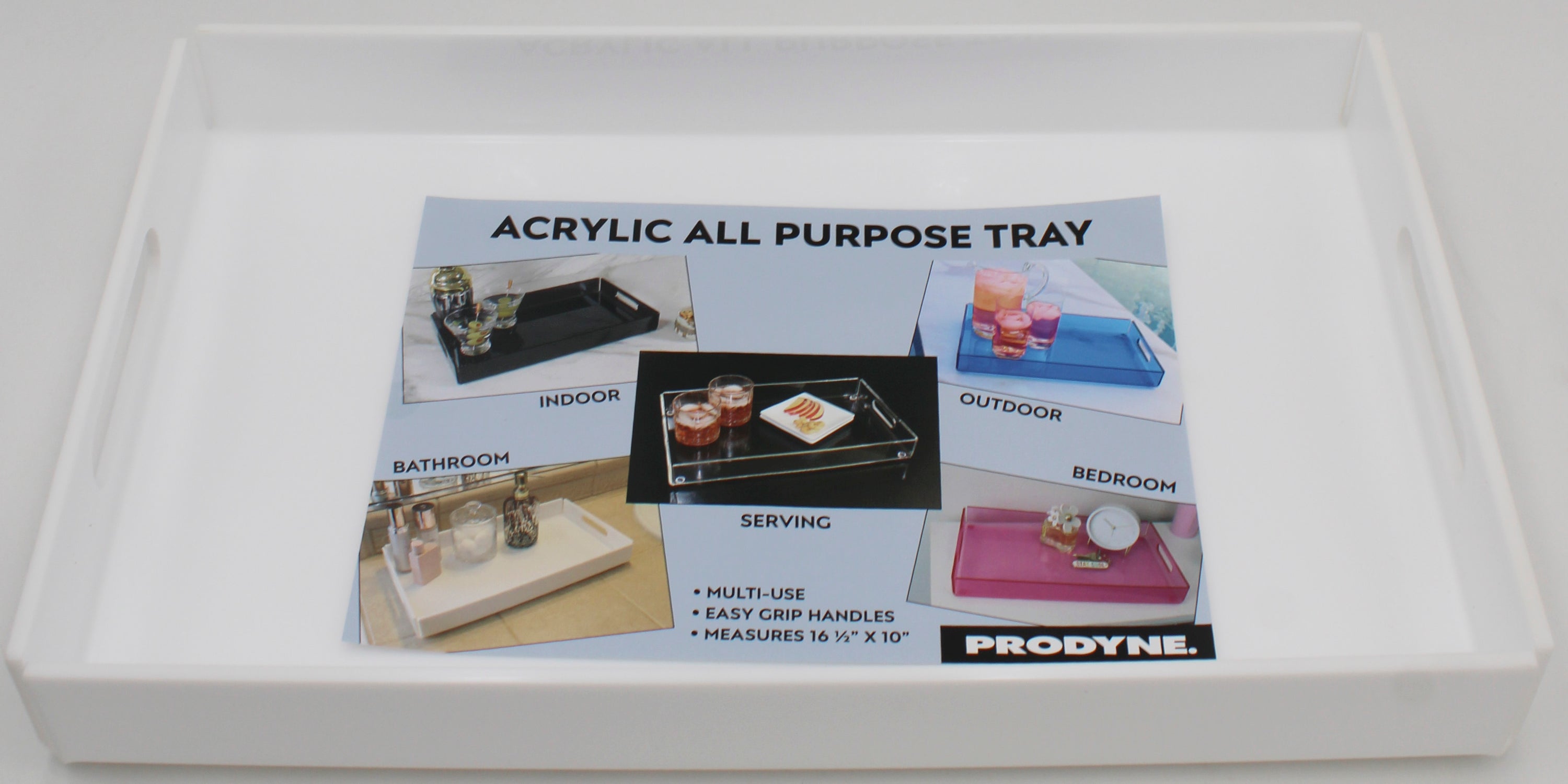 TRAY - ACRYLIC WHITE