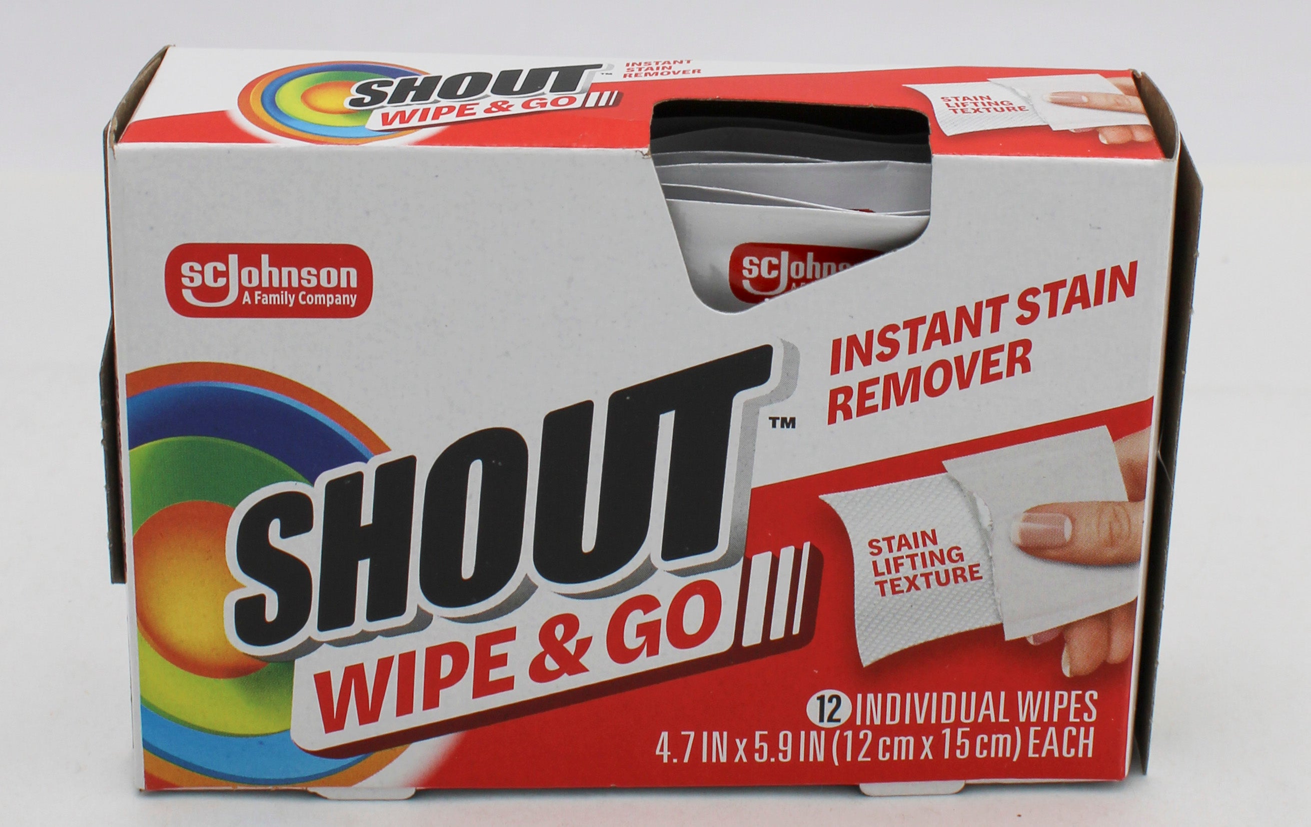 SP SHOUT WIPE A7 GO INSTANT STAIN REMOVER 12CT