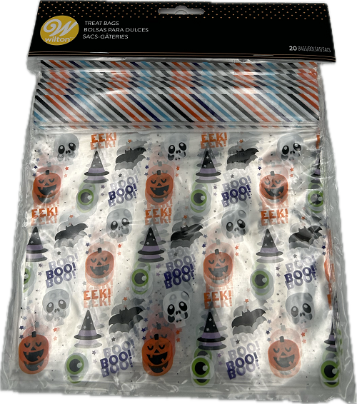 HALLOWEEN RESEALABLE BOO EEK BAG 20 CT NI