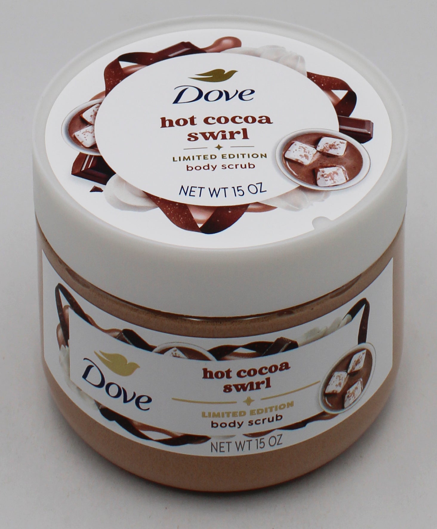 DOVE BODY SCRUB HOT COCOA SWIRL 15oz