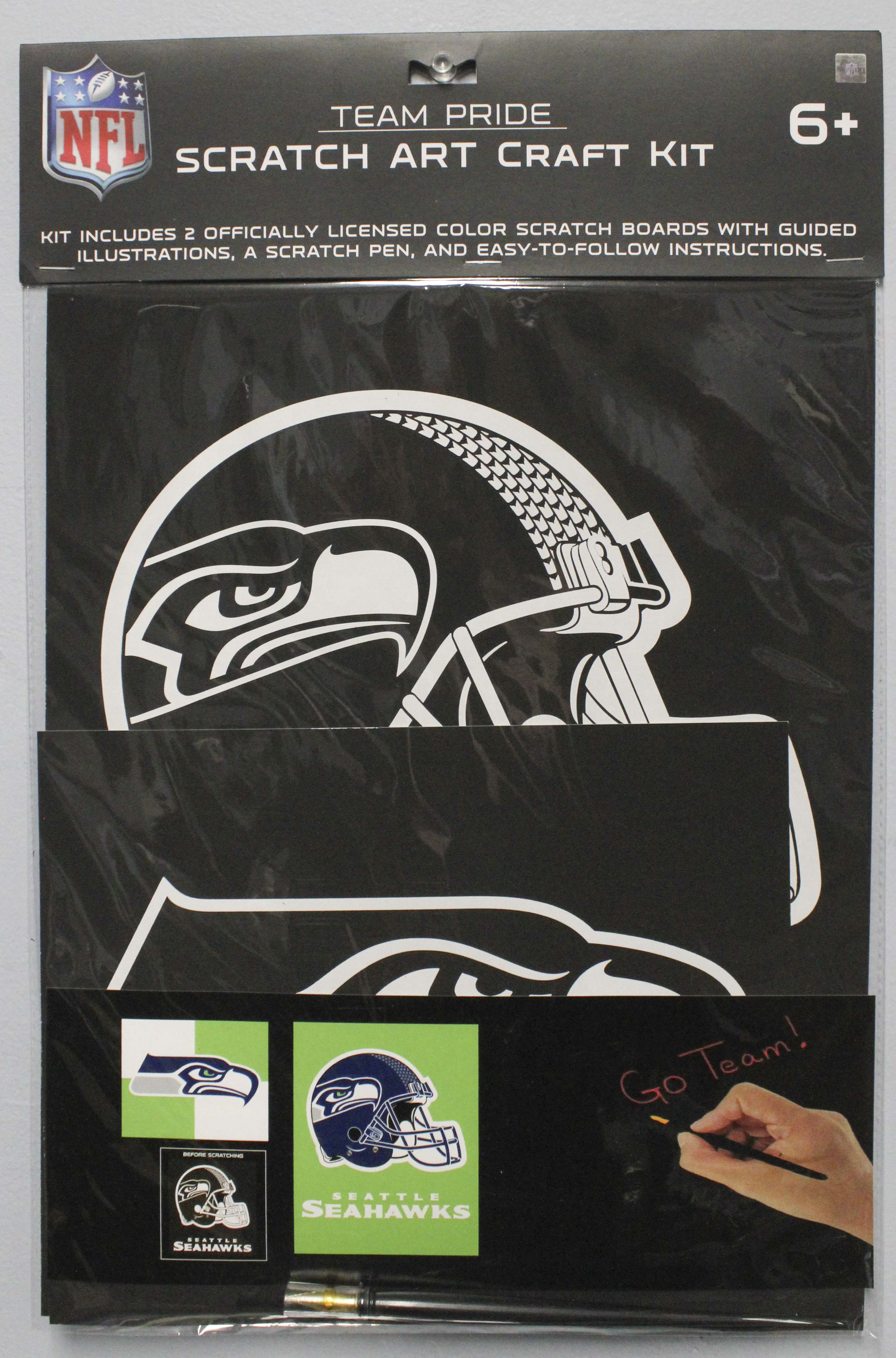 NFL SEATTLE SEAHAWKS SCRATCH ART CRAFT KIT