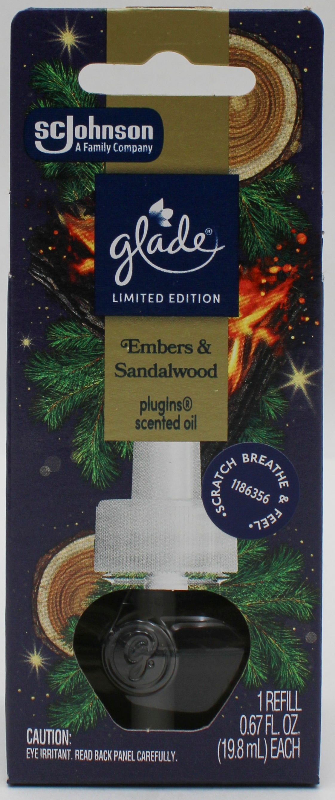 GLADE PLUG IN SCENTED OIL EMBERS SANDALWOOD 1RFL 0.67oz
