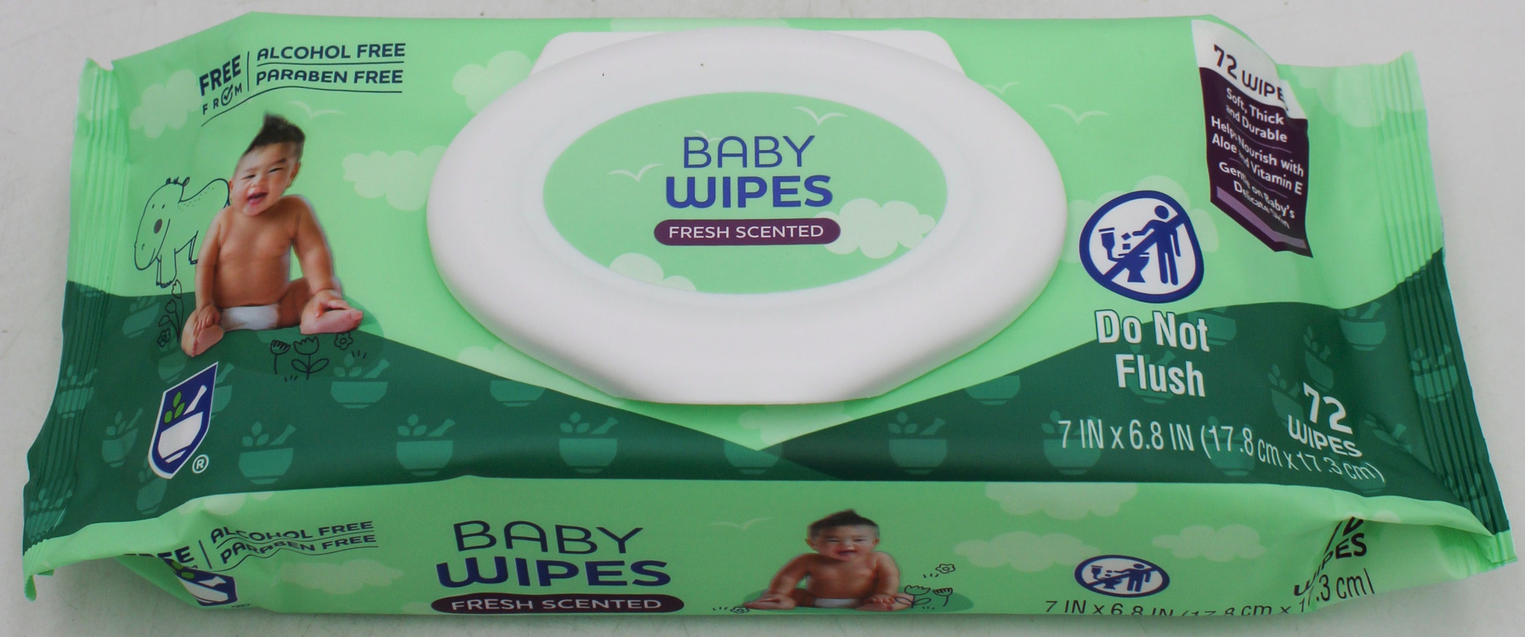 RITE AID BABY WIPES SCENTED 72CT EXP - 7/2027